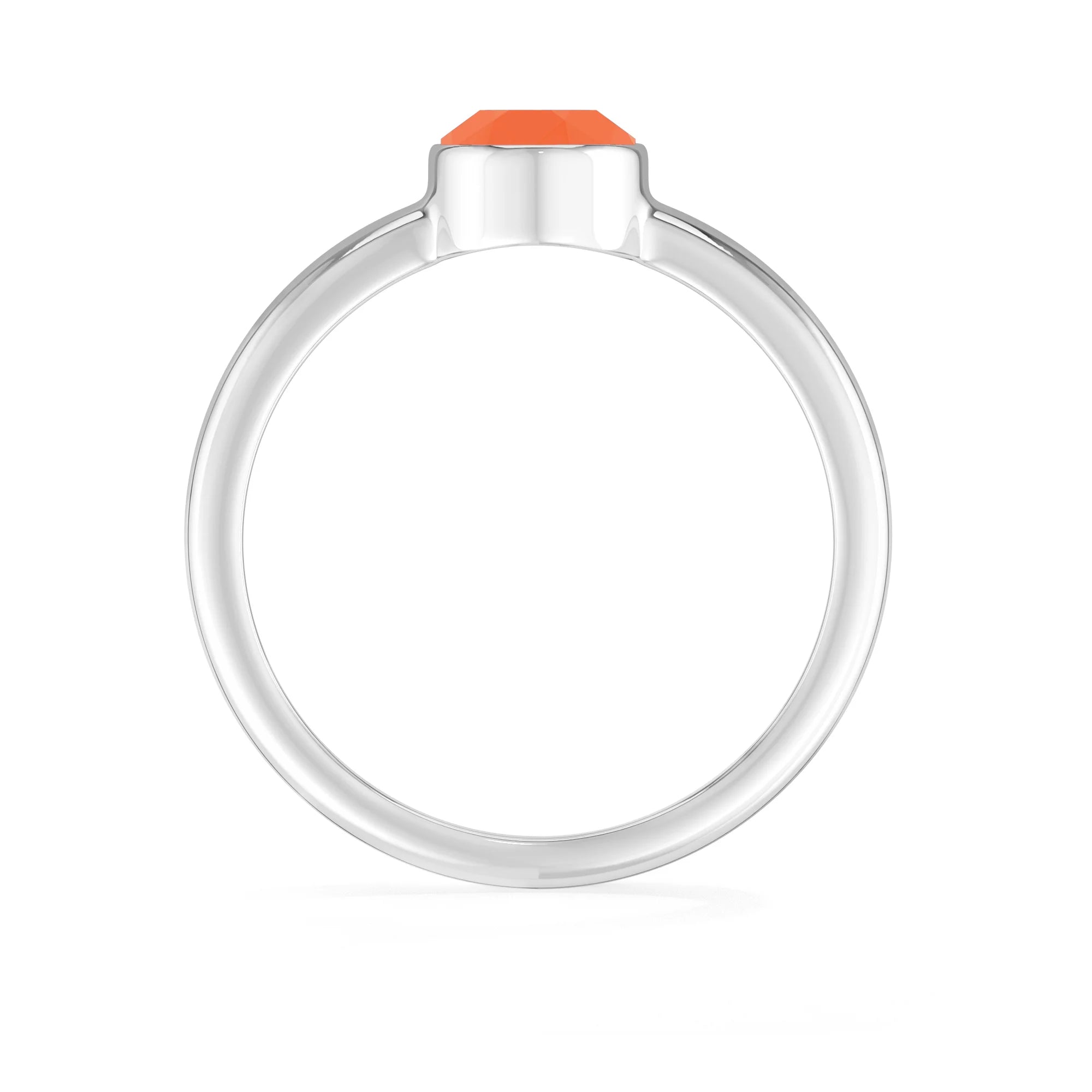 carnelian bezel-set ring