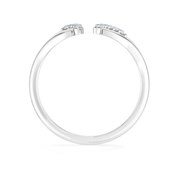 rainbow moonstone prong-set ring