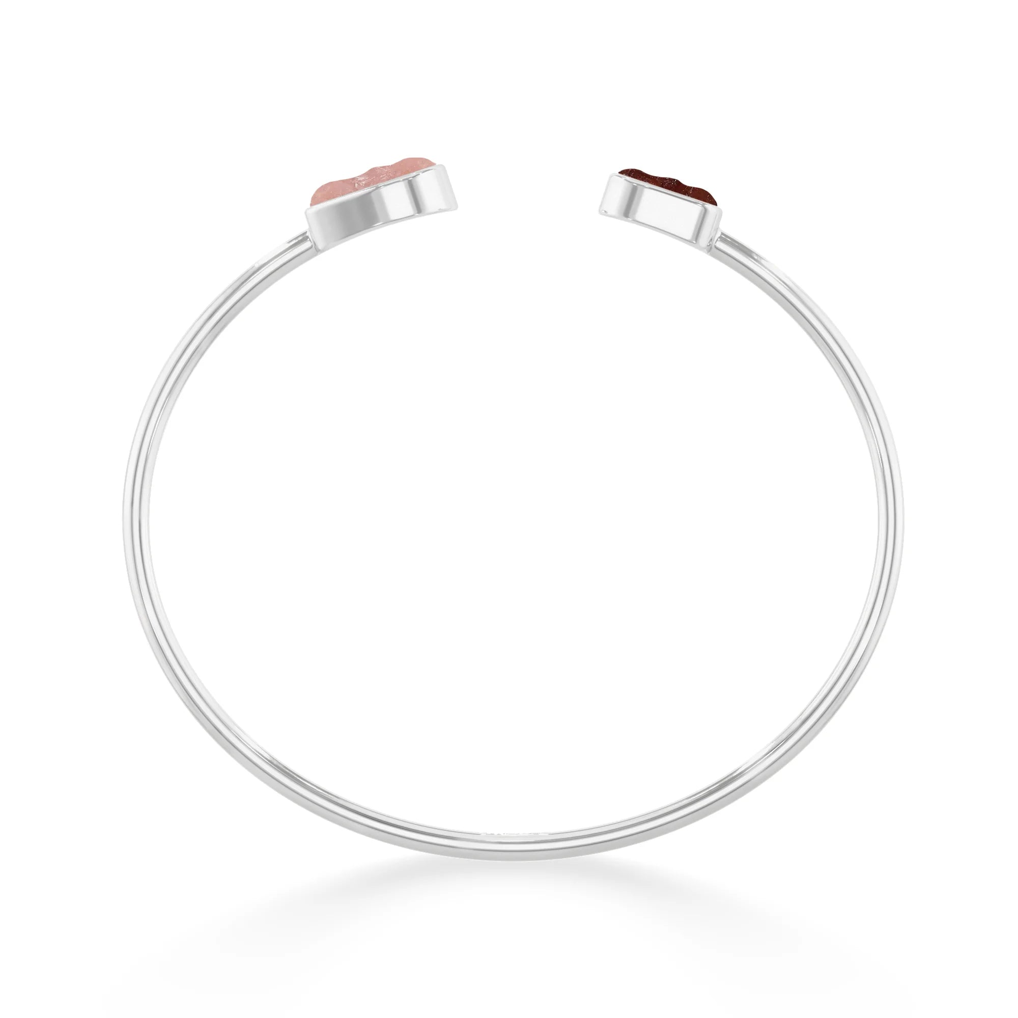 rose quartz garnet twister bracelet