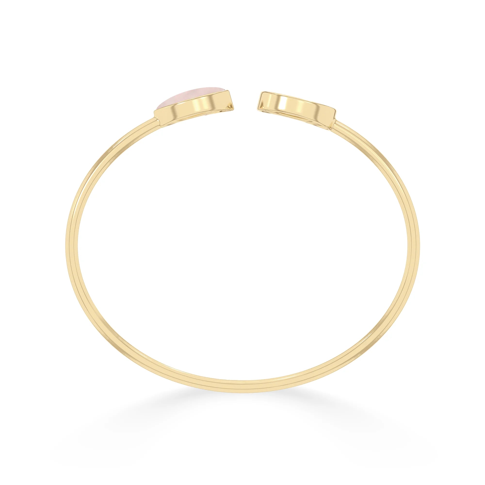 rose quartz cab bracelet