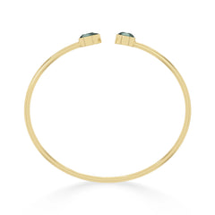 green tourmaline cut bracelet