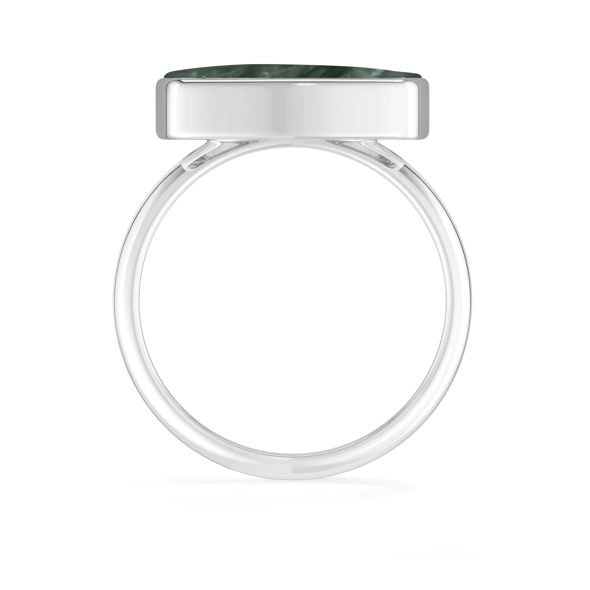 seraphinite bezel-set ring