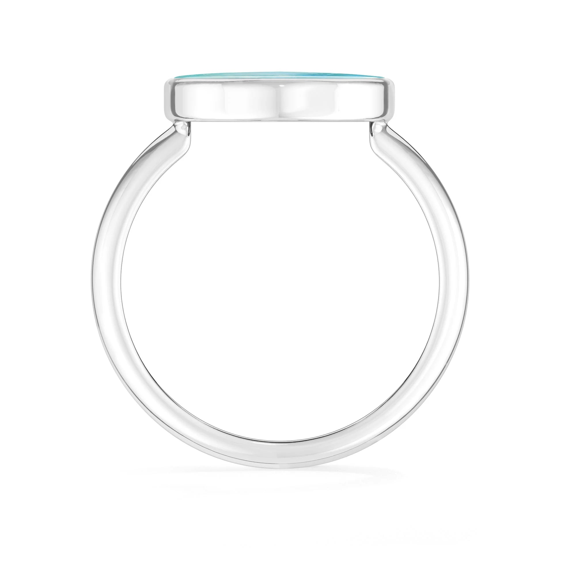 green-moonstone bezel-set ring