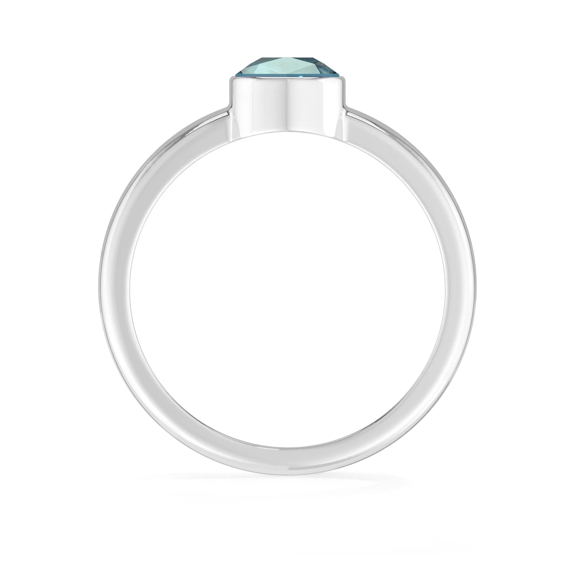 fluorite bezel-set ring