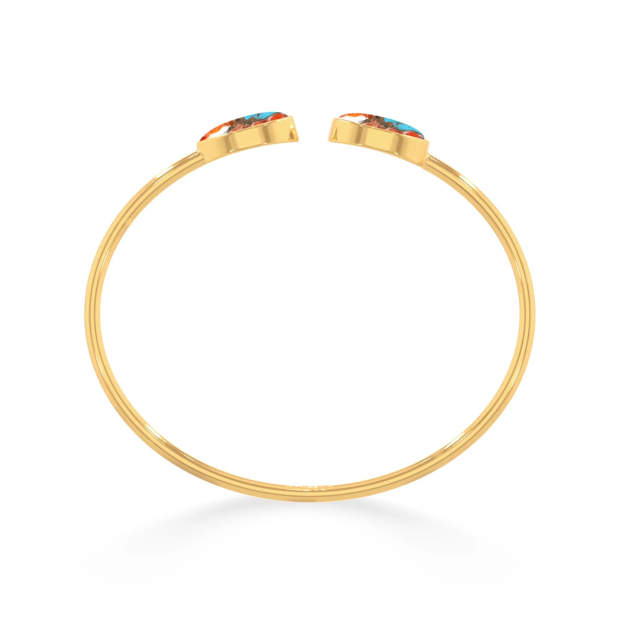 spiny oyster turquoise cab bracelet