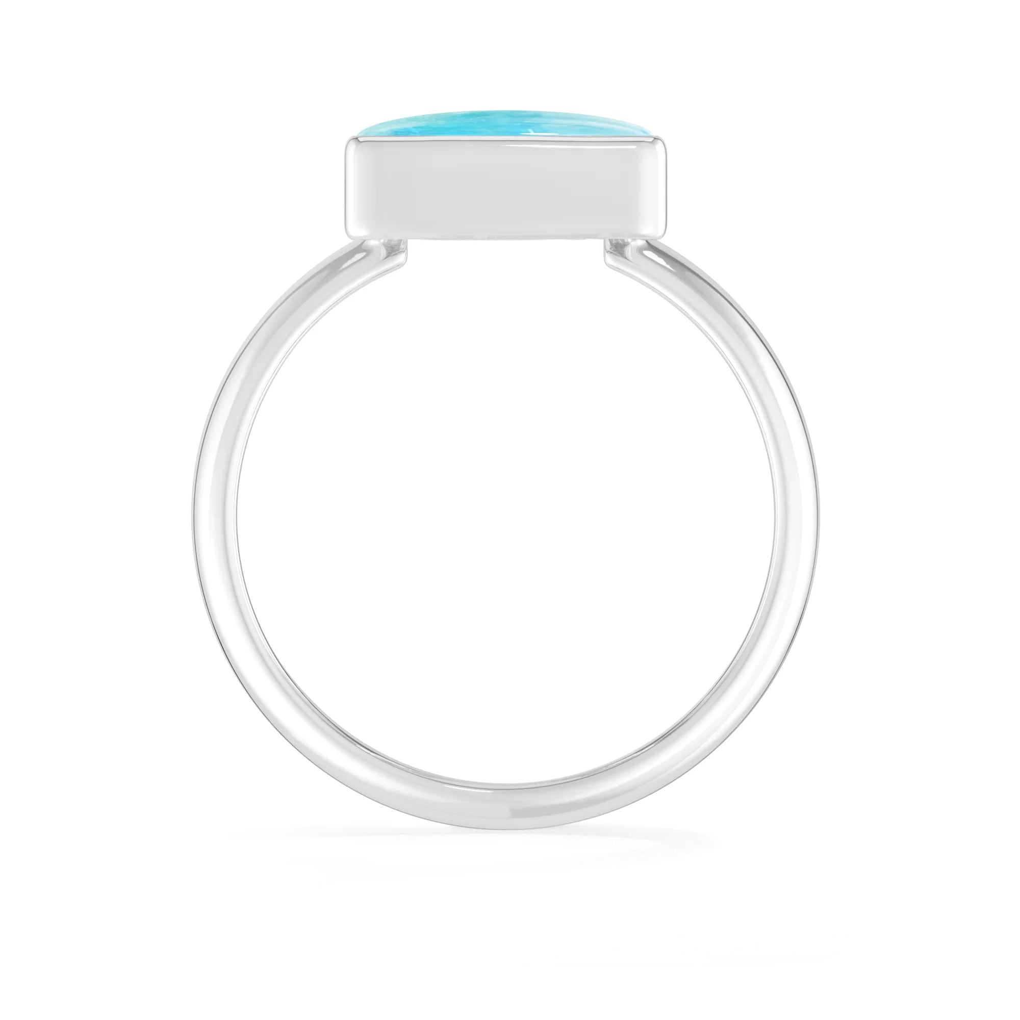 green-moonstone bezel-set ring