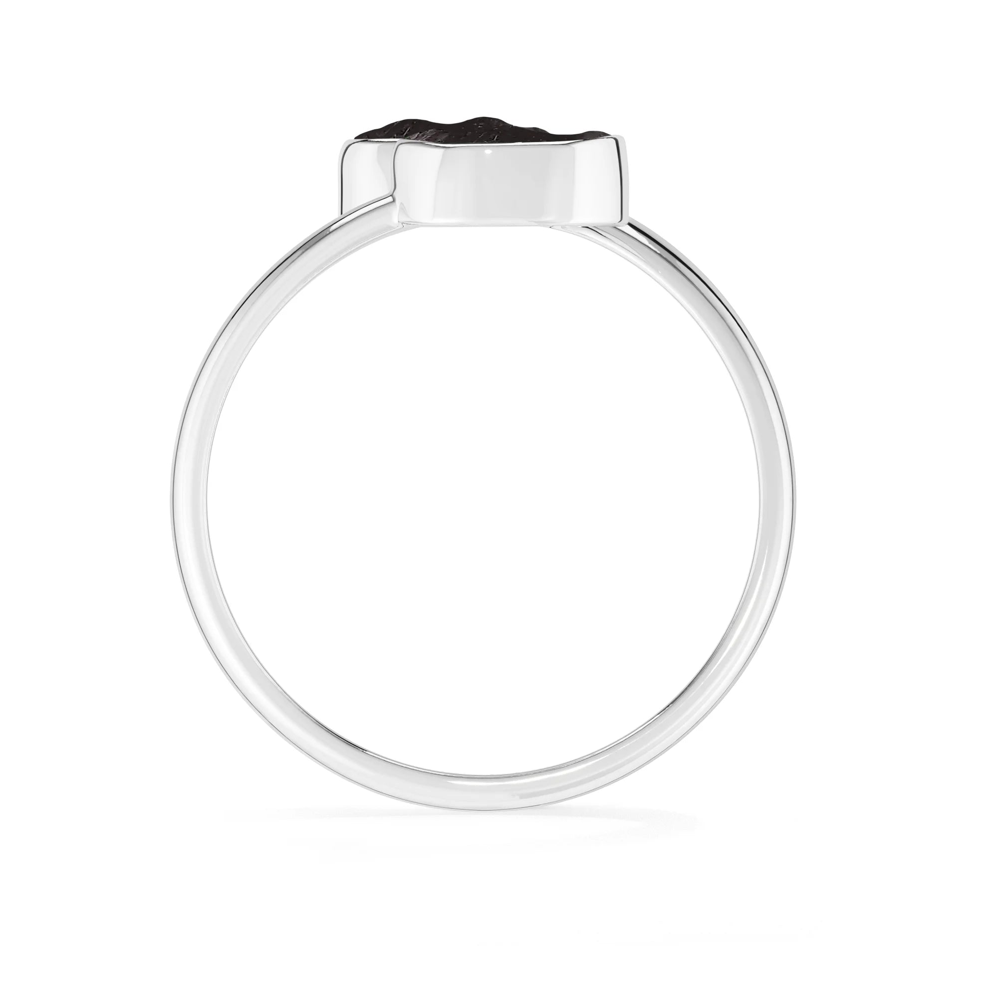 shungite stackable bezel-set ring