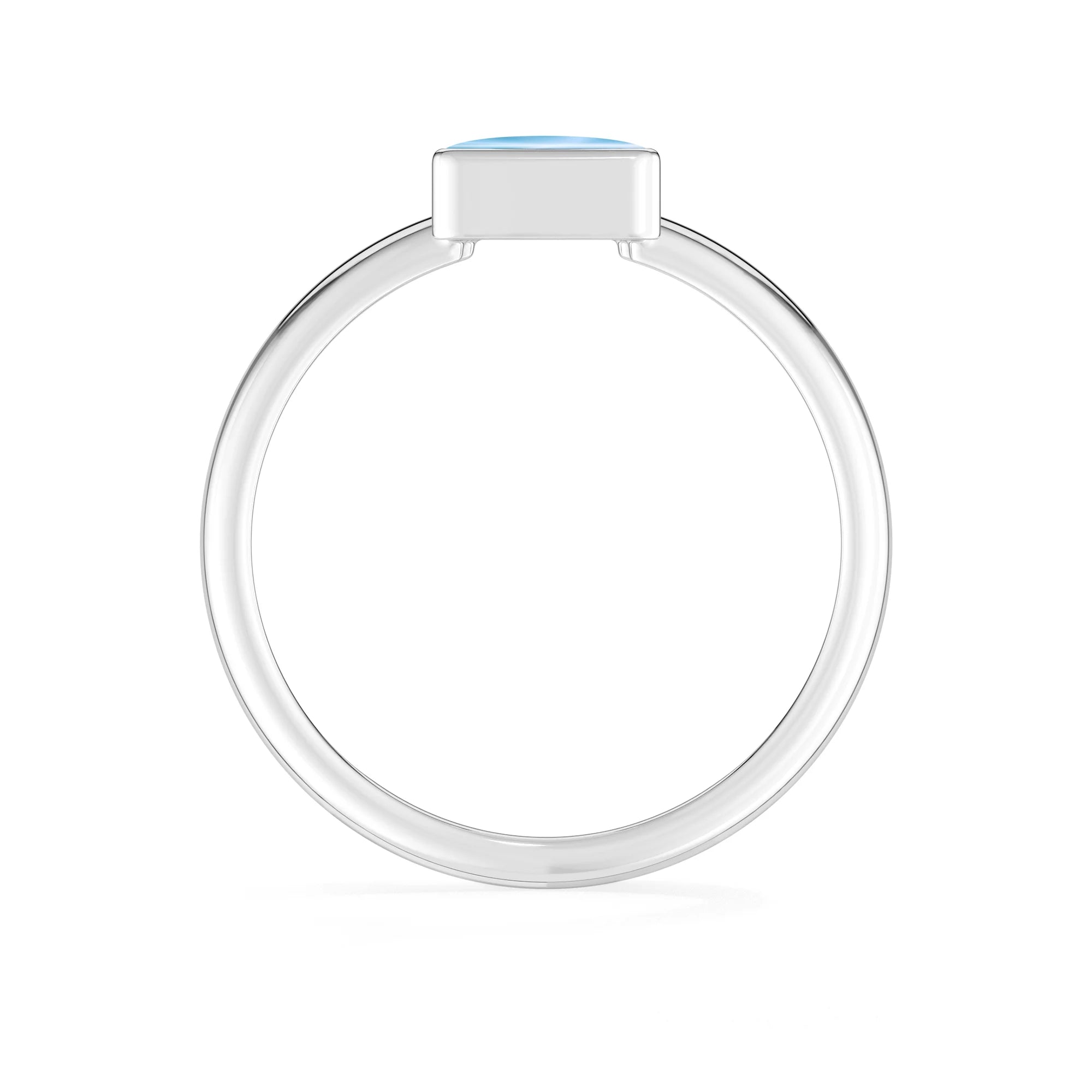 larimar bezel-set ring