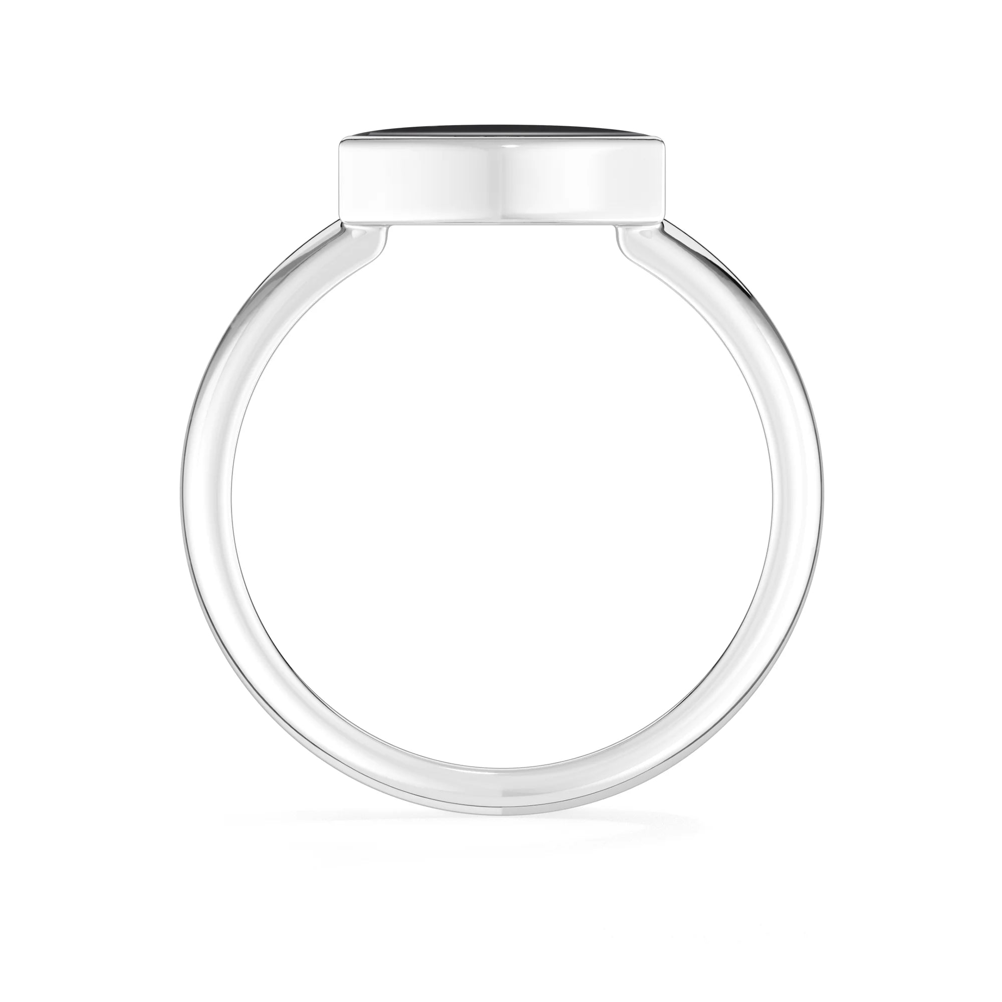 shungite bezel-set ring