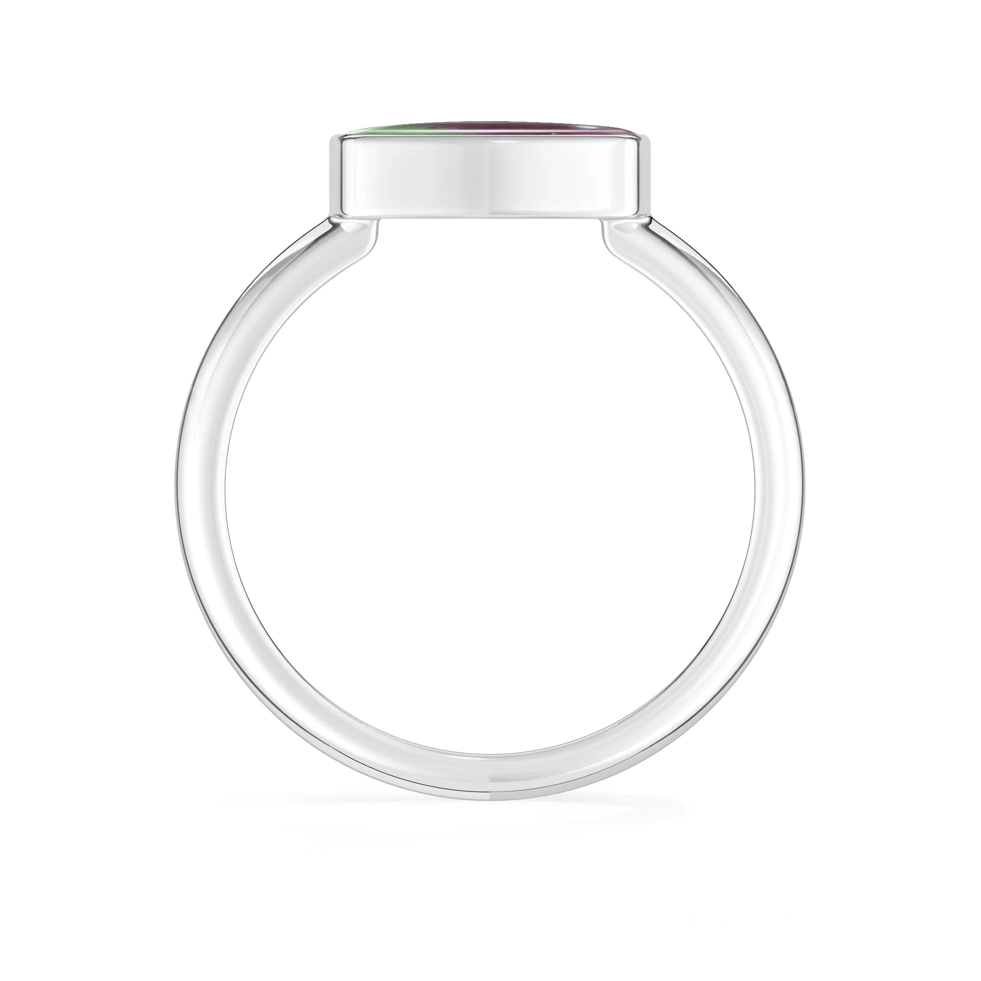 ruby-zoisite bezel-set ring