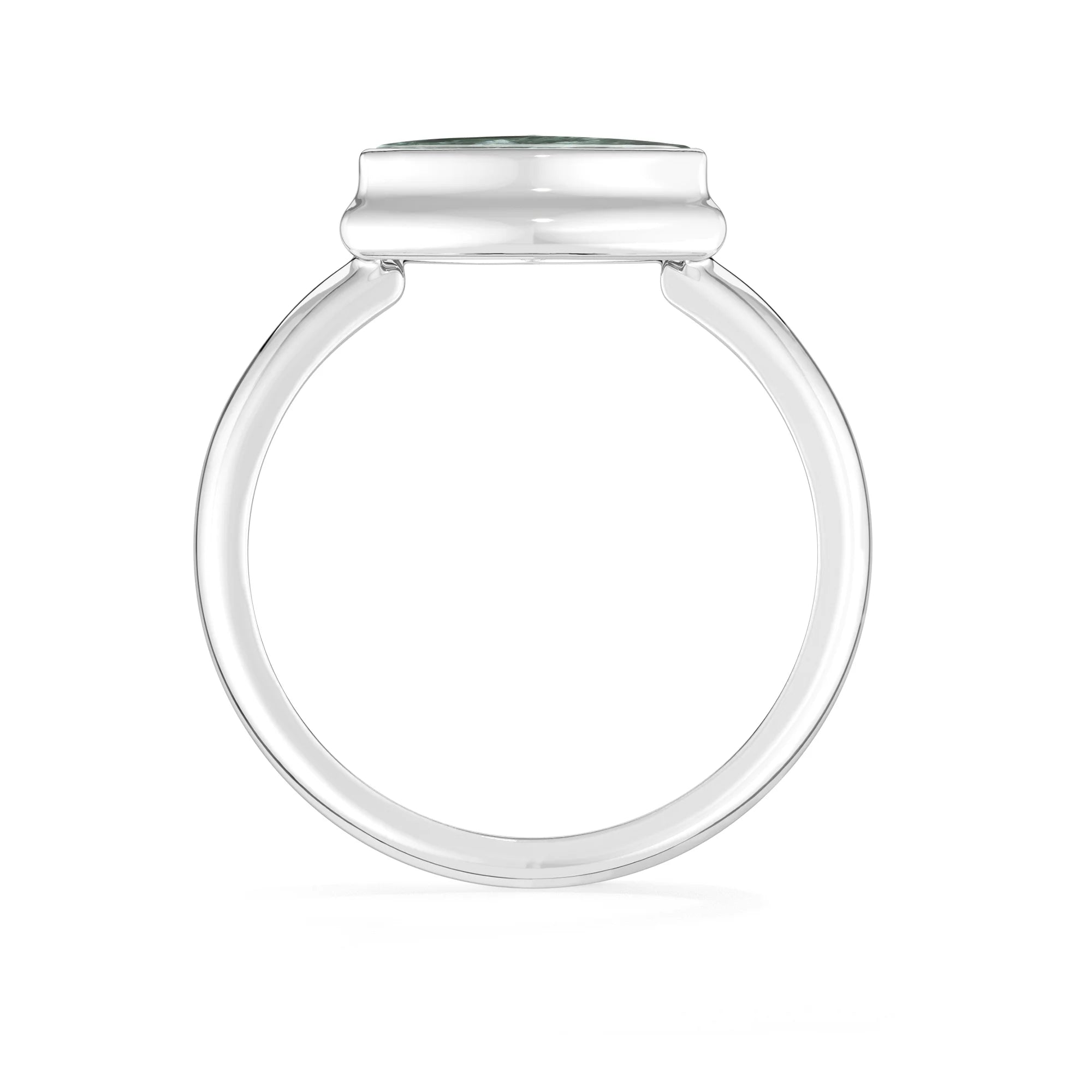 seraphinite bezel-set ring