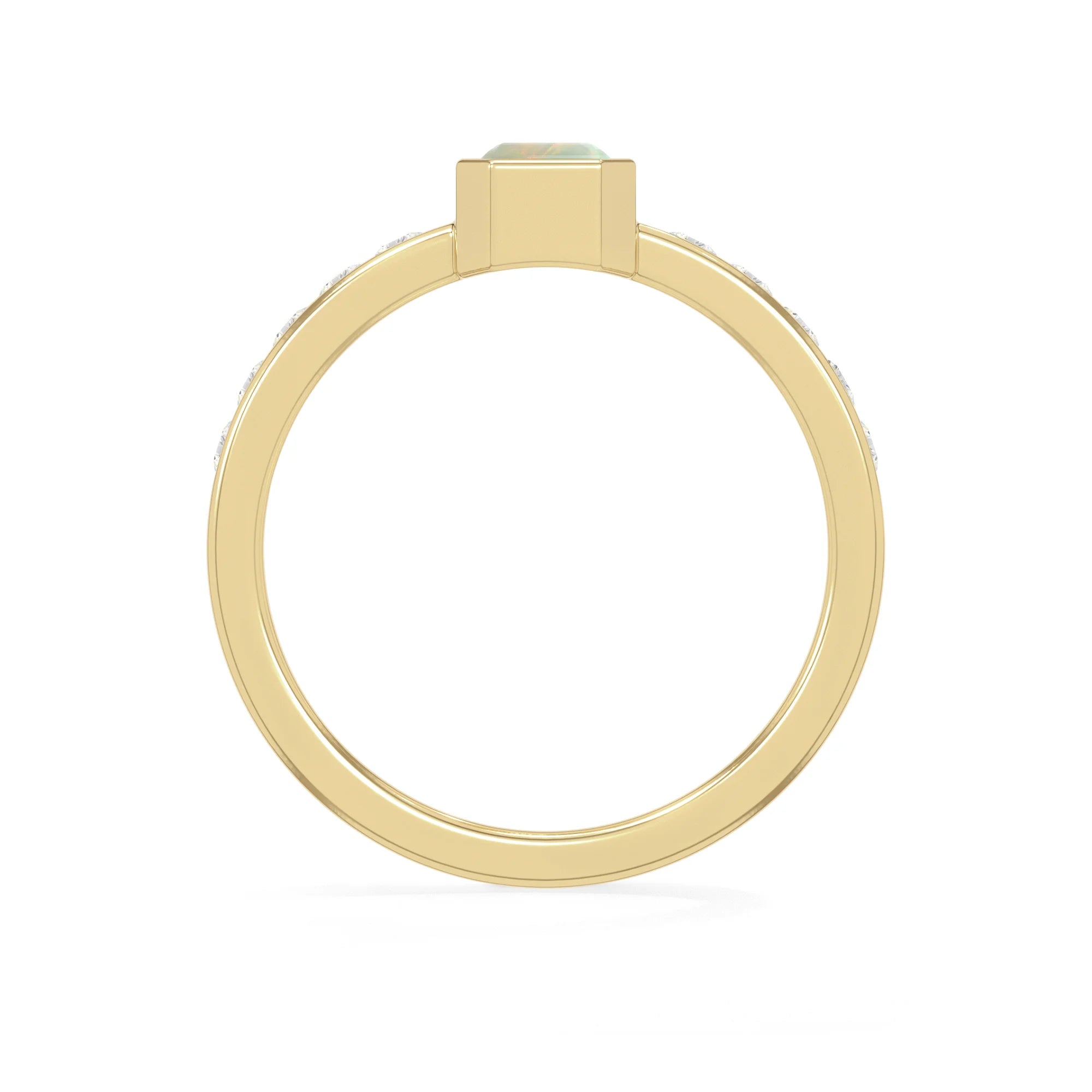 natural ethiopian opal rings for women in 18k yellow gold vermeil