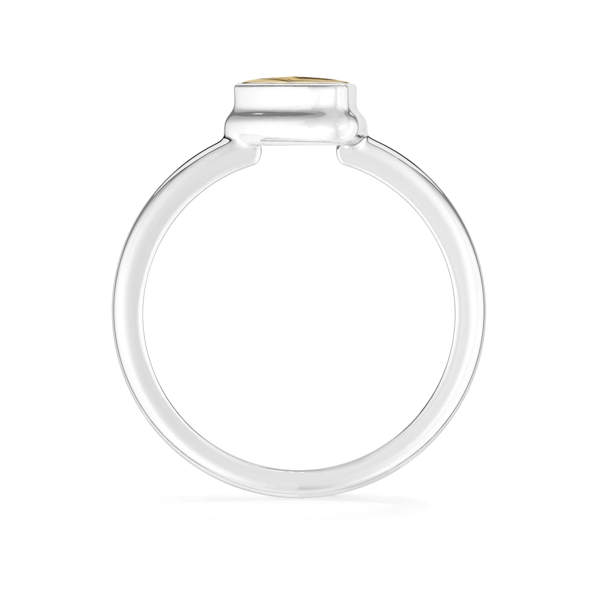 schalenblende bezel-set ring