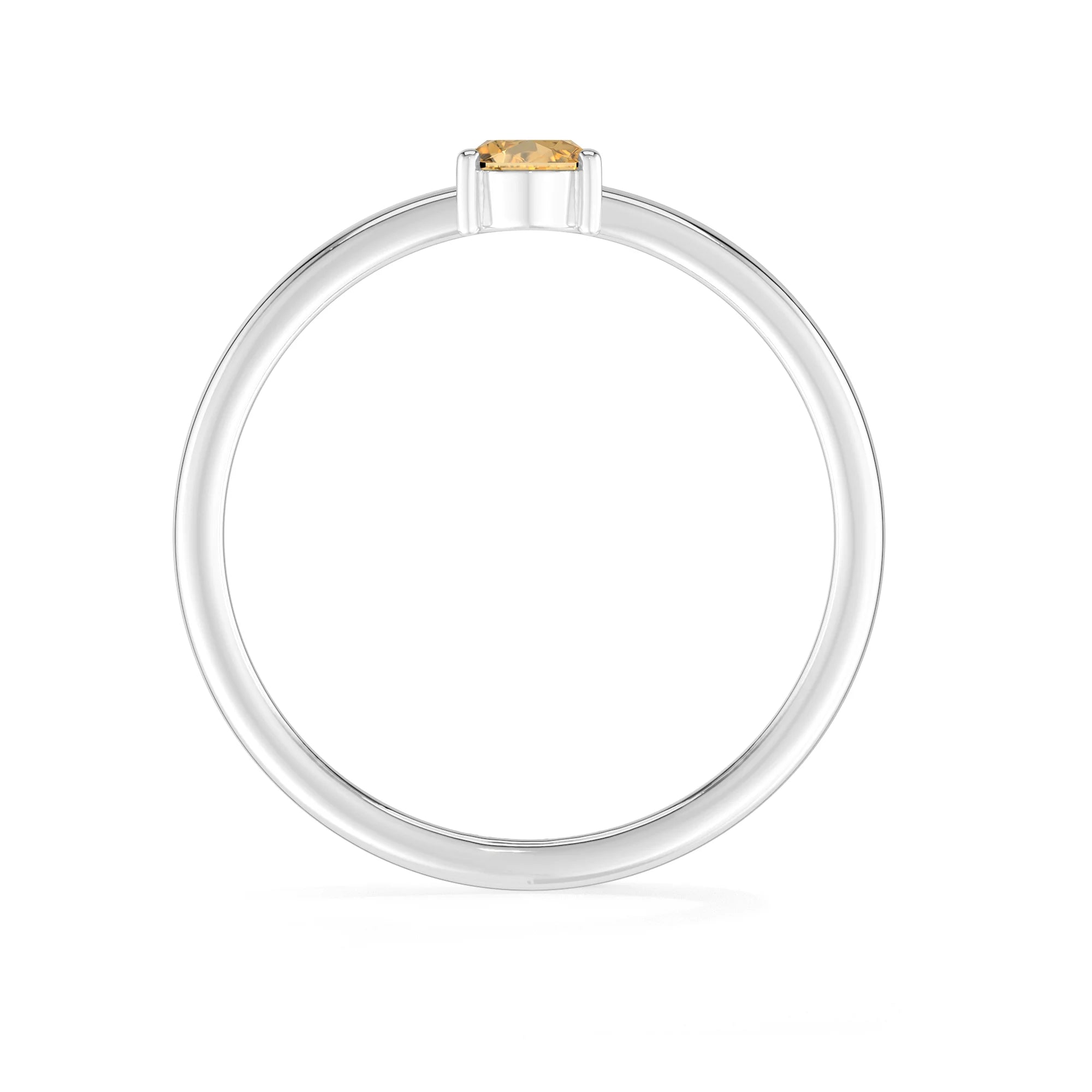 citrine stackable prong-set ring