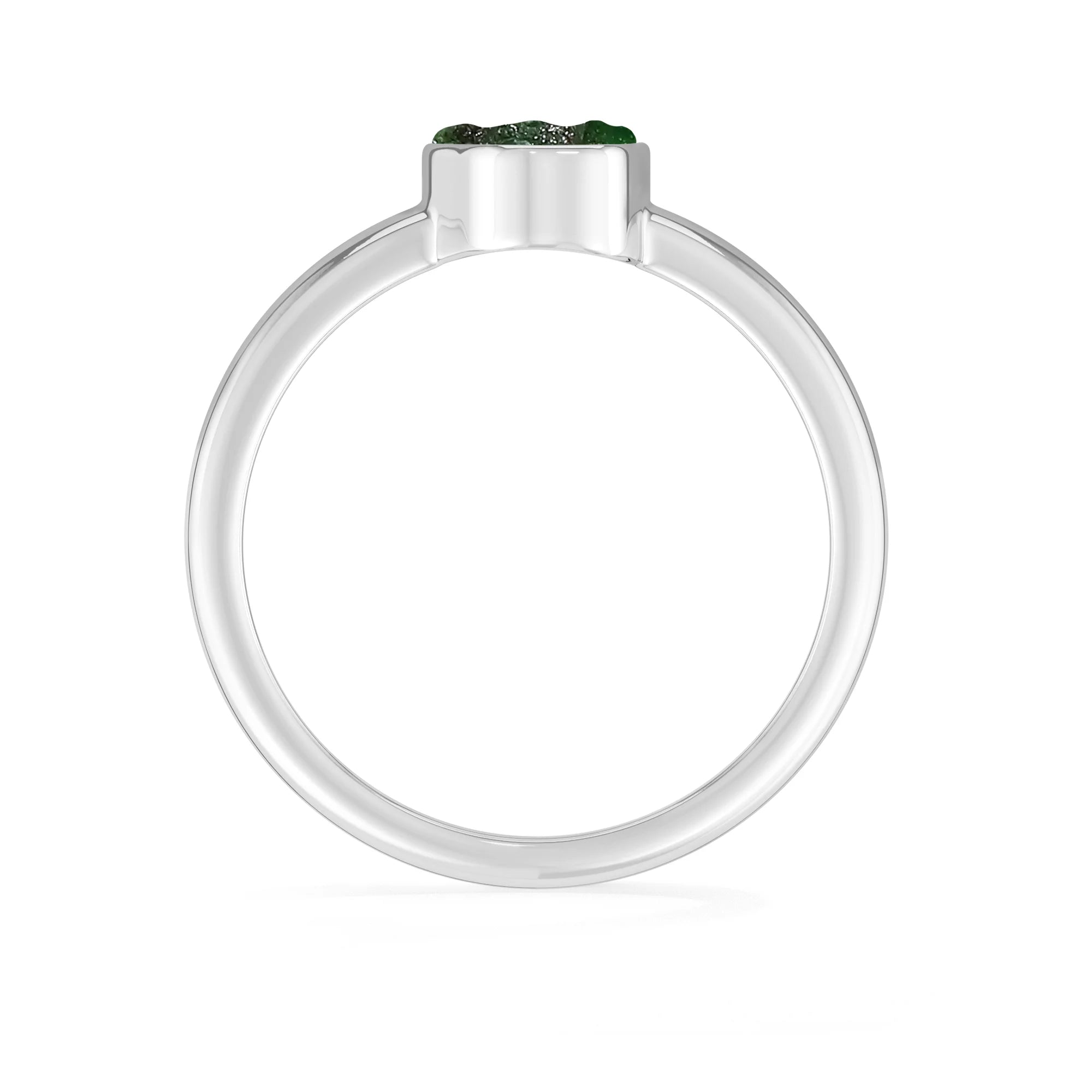 emerald bezel-set ring