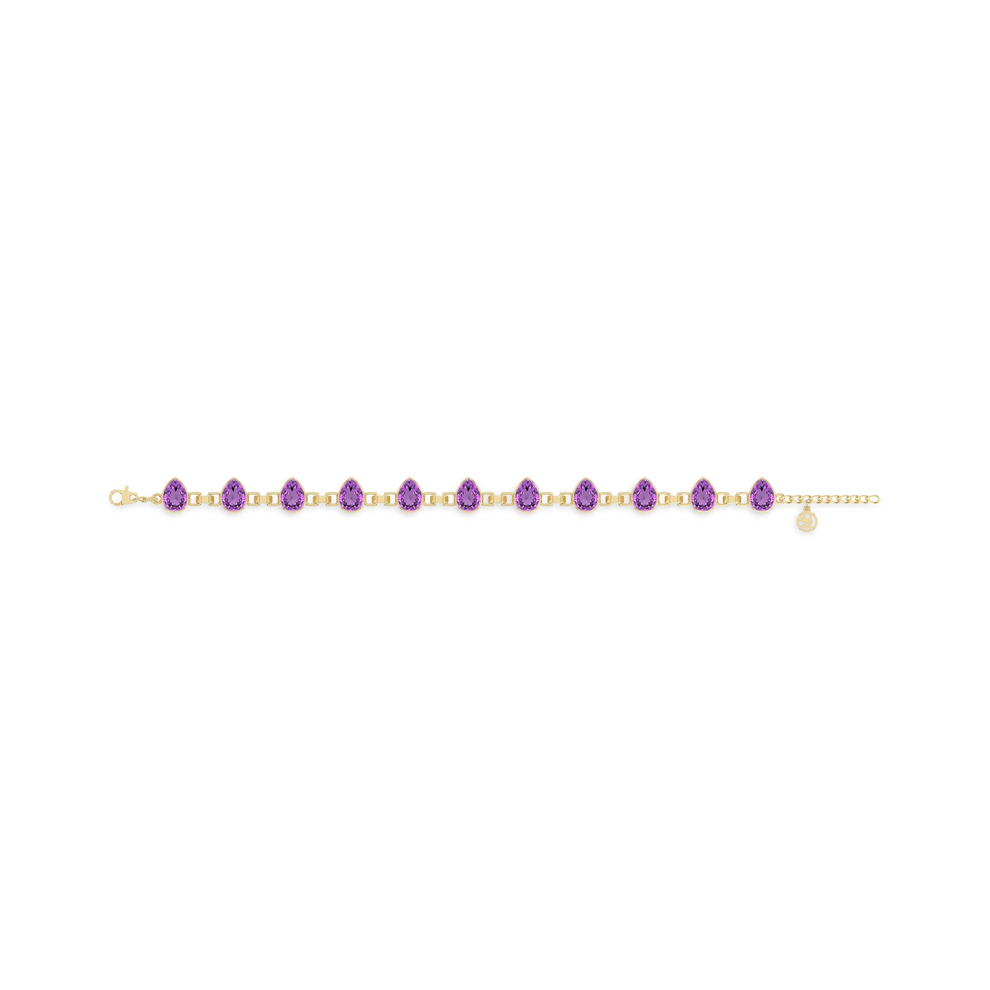 amethyst chain bracelet
