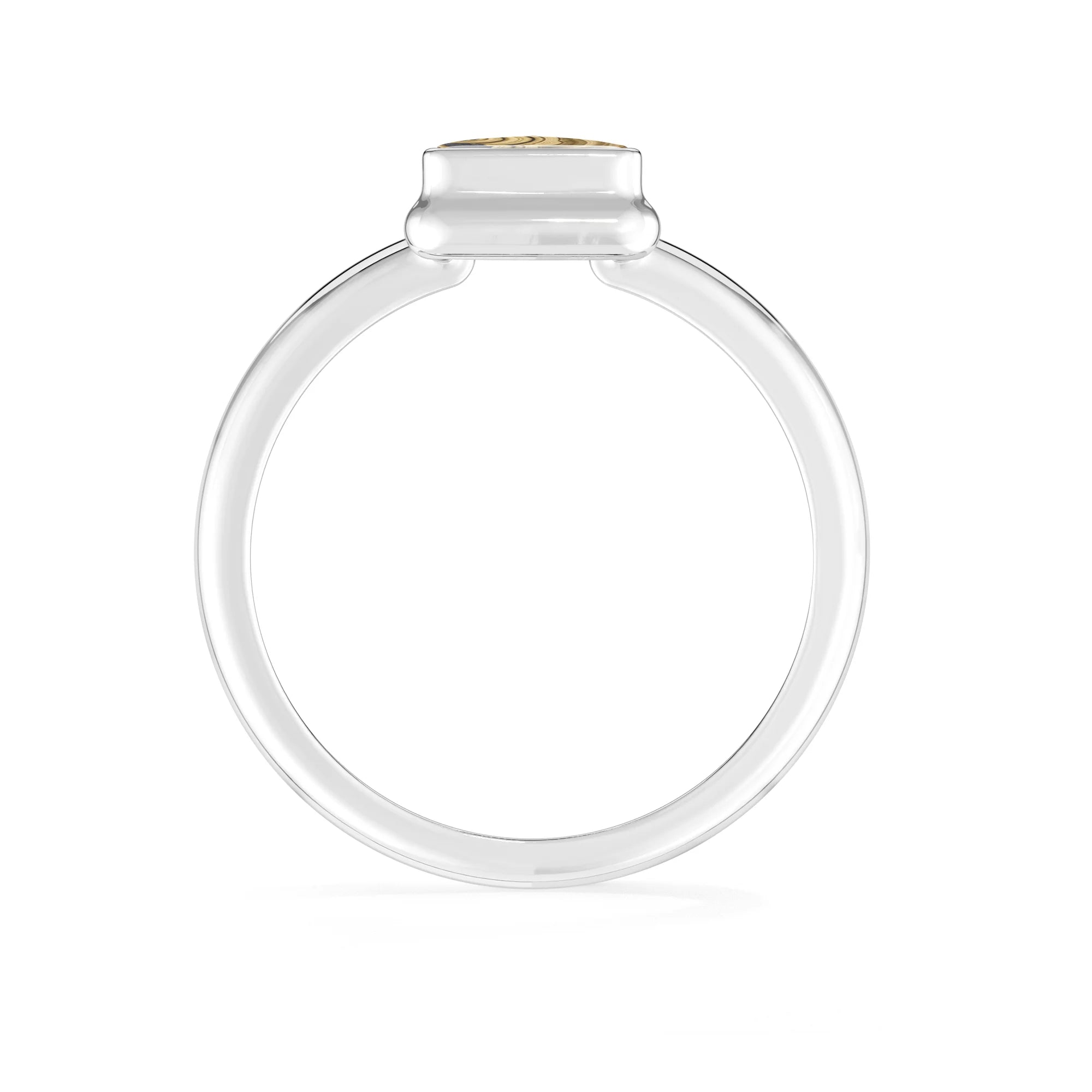 schalenblende bezel-set ring