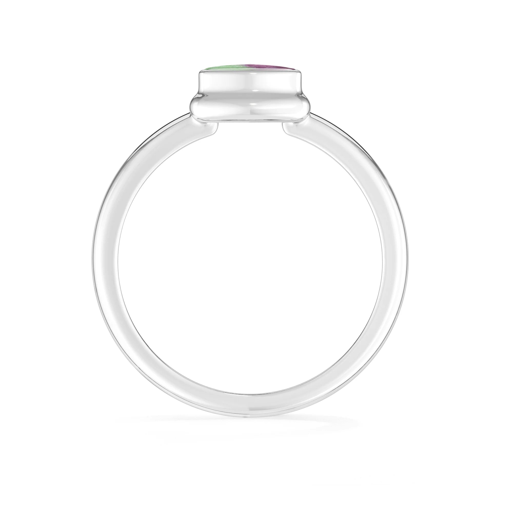 ruby-zoisite bezel-set ring