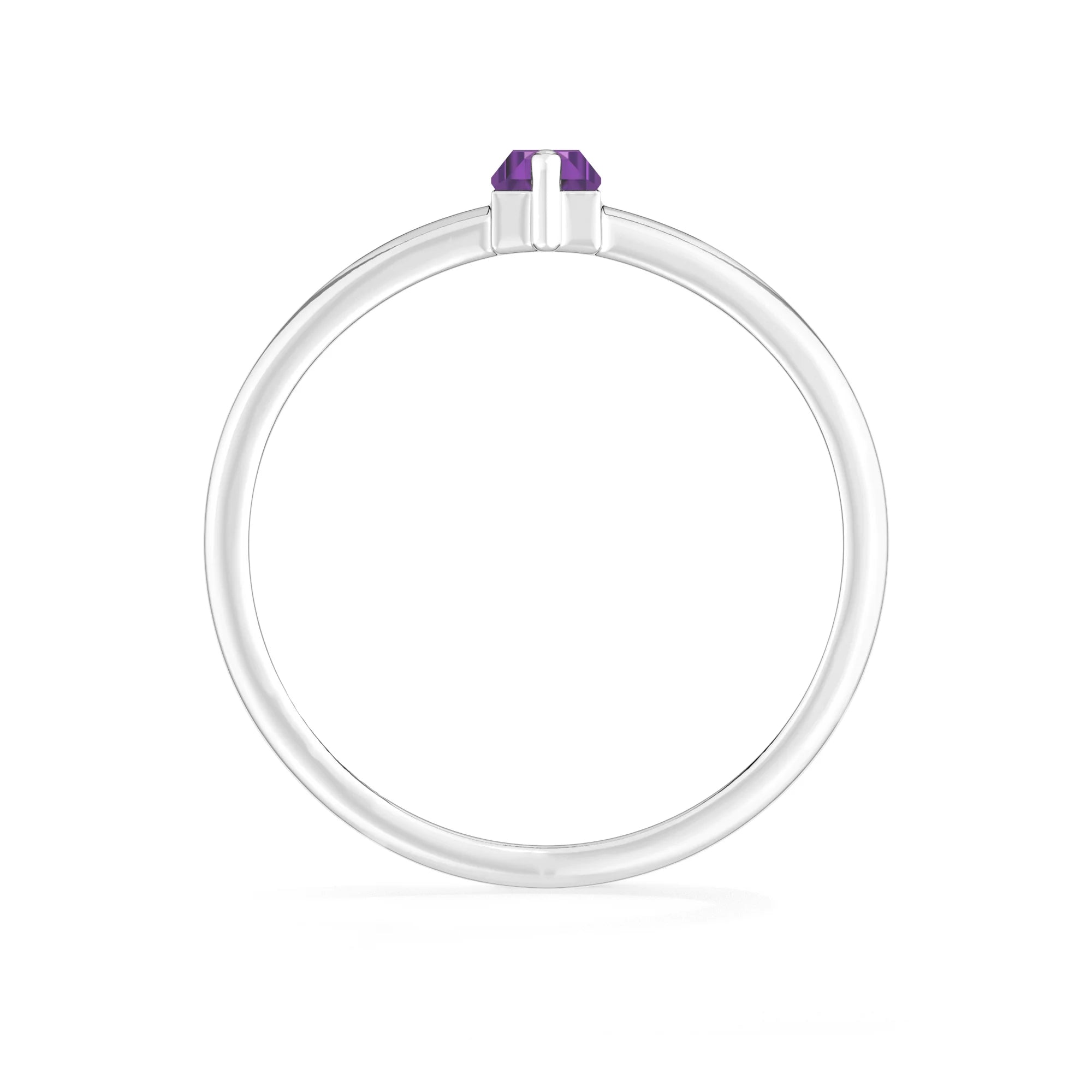 amethyst prong-set ring