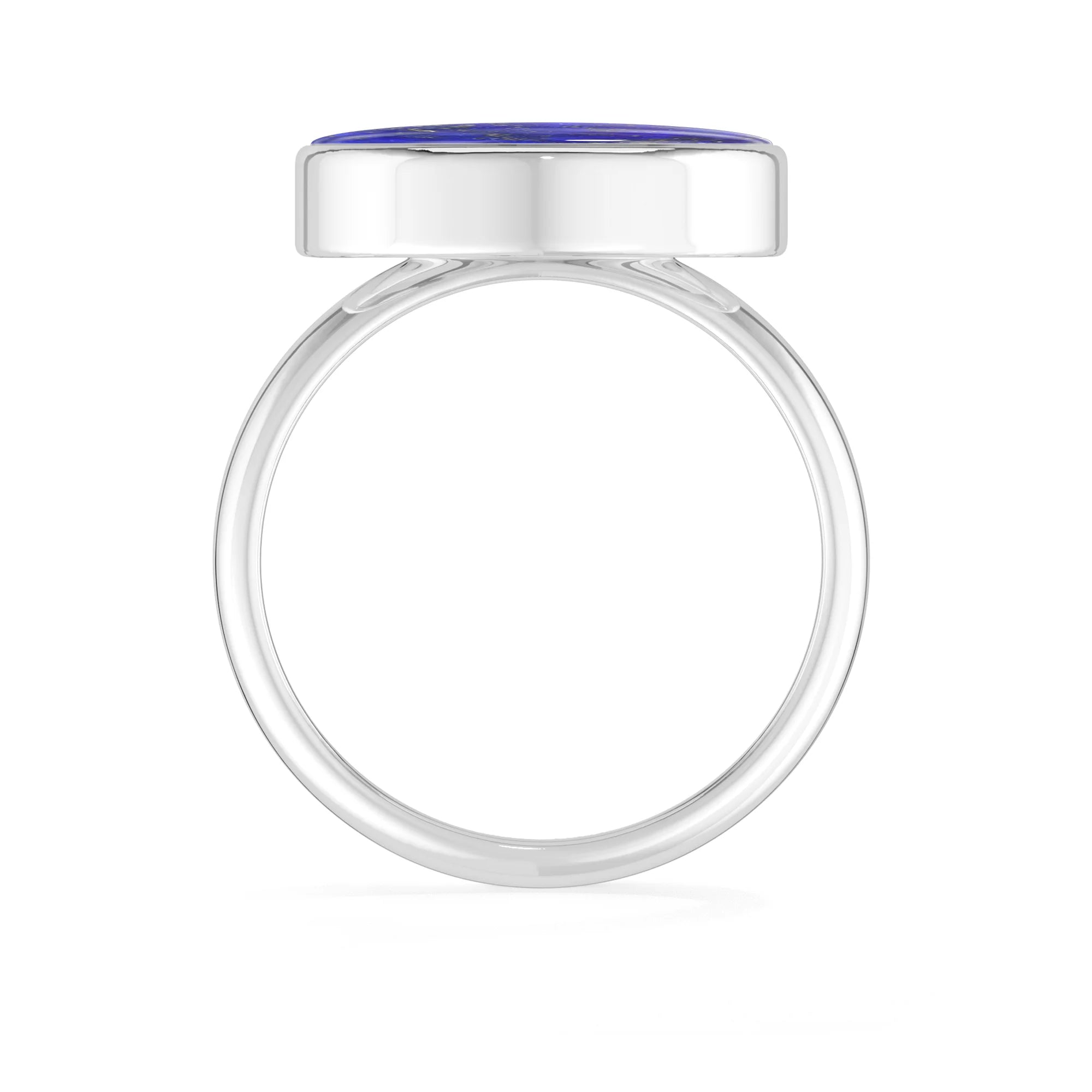 lapis-lazuli bezel-set ring