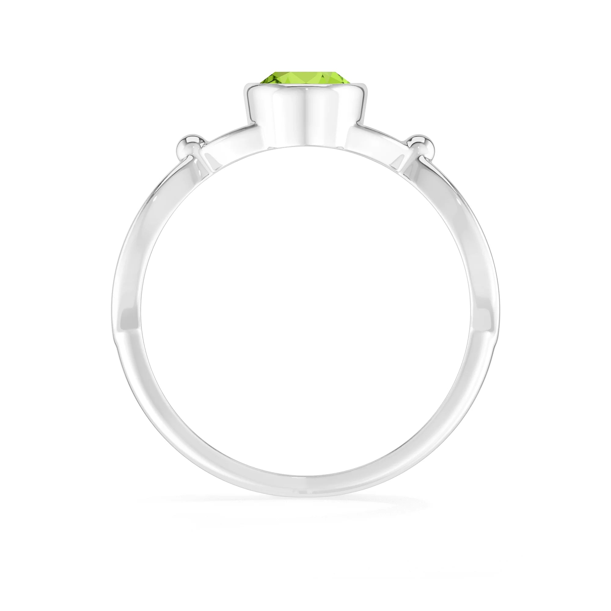 peridot bezel-set ring