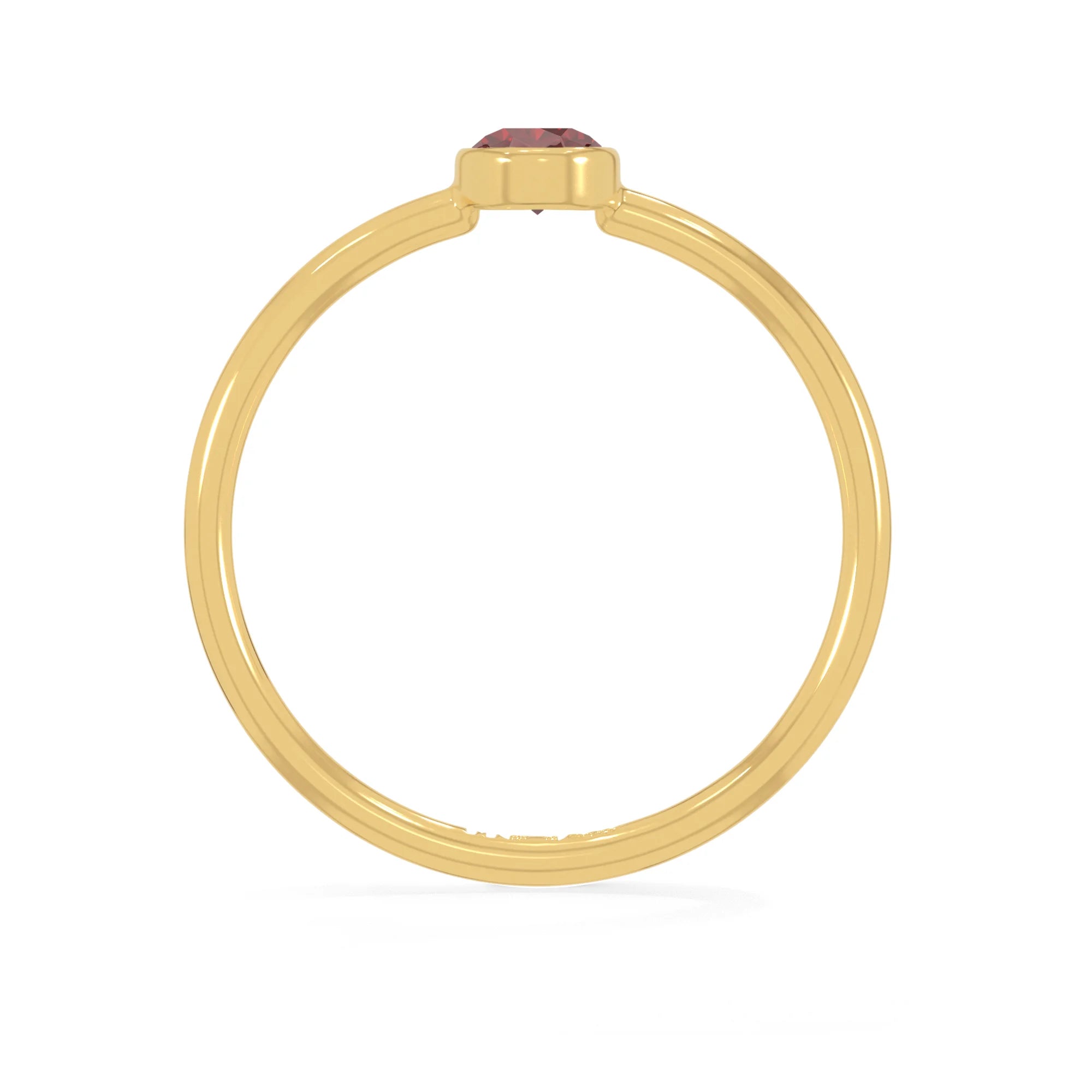 garnet stackable bezel-set ring