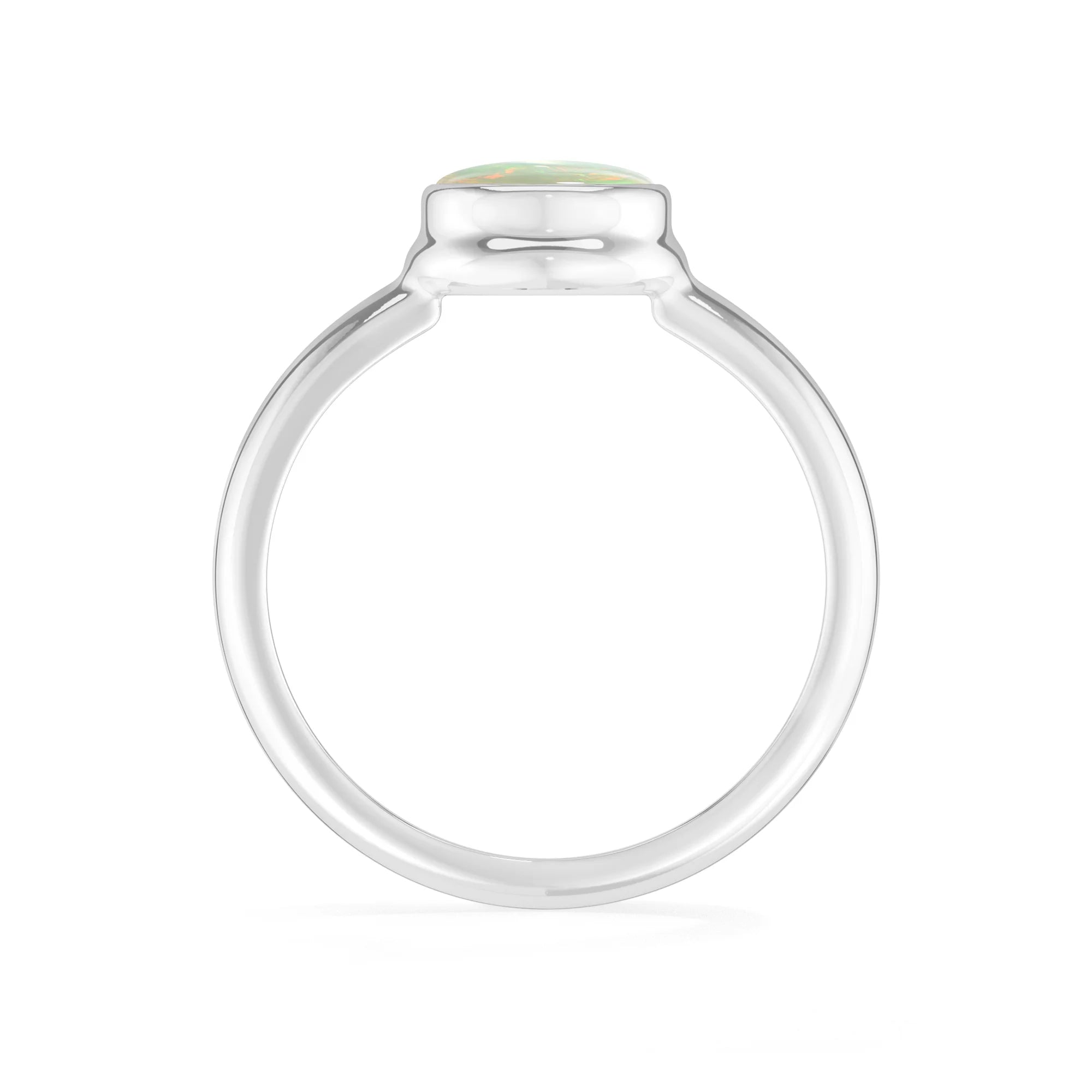 ethiopian-opal bezel-set ring
