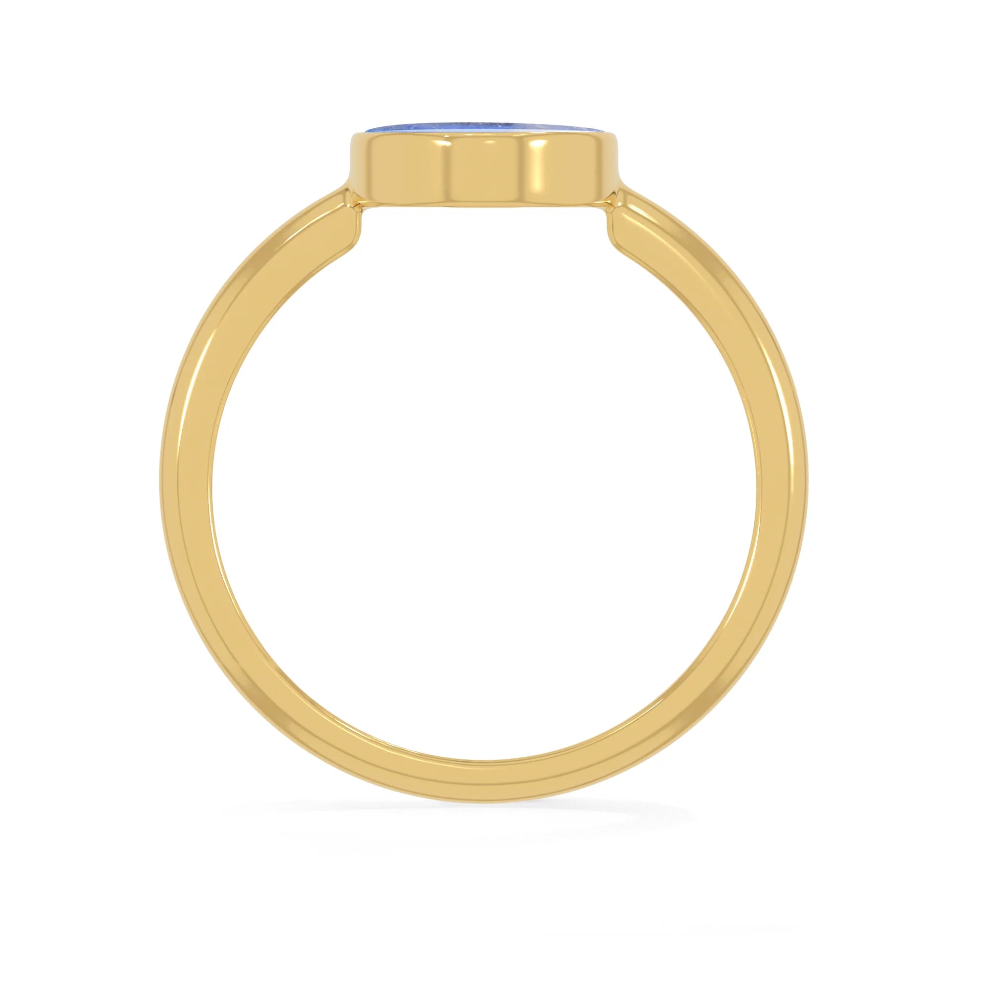 blue moonstone bezel-set ring