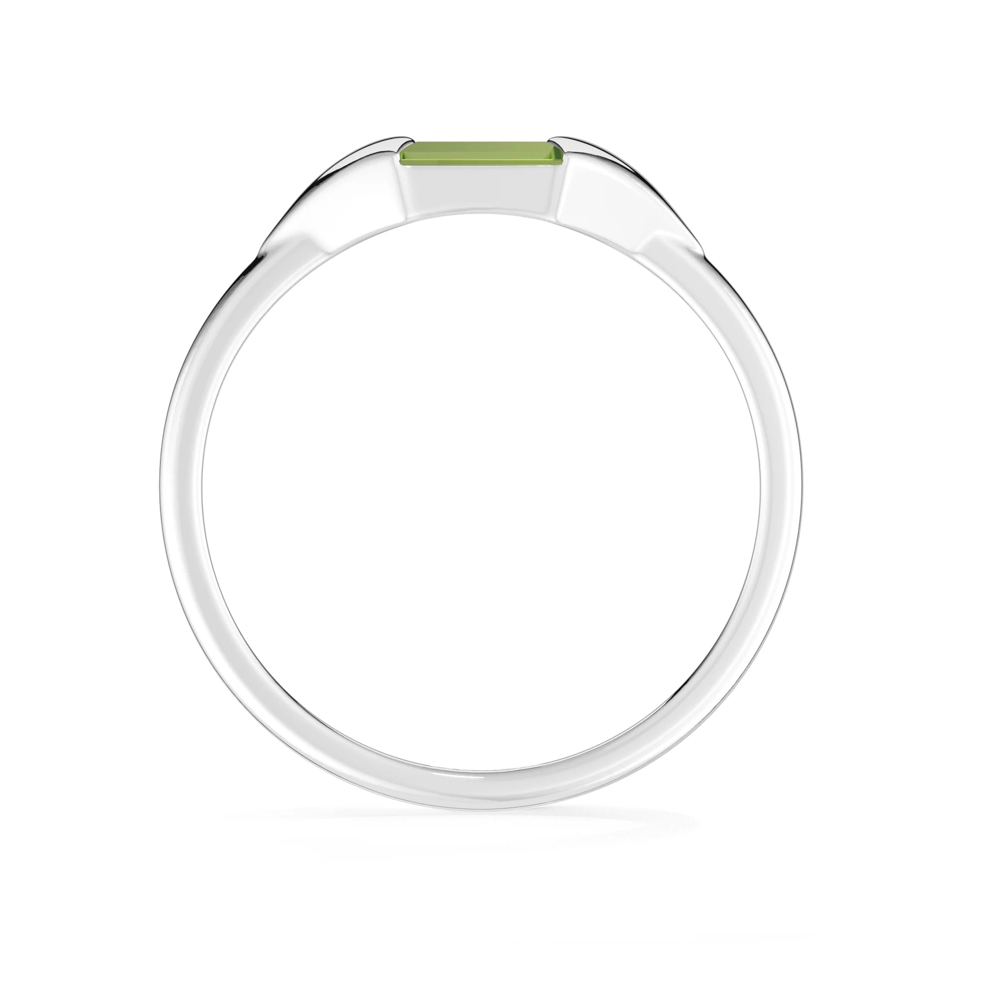 peridot bezel-set ring