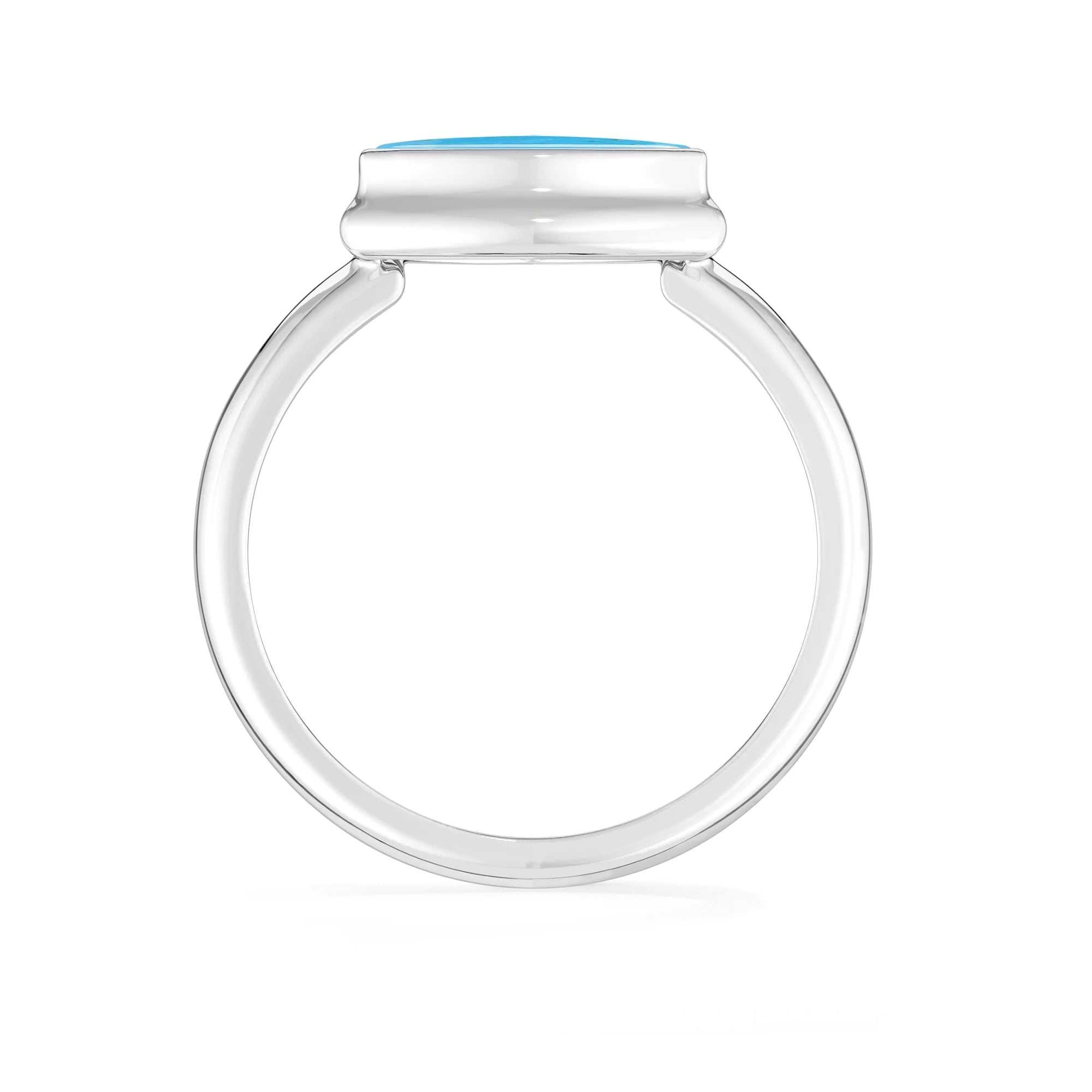 turquoise bezel-set ring