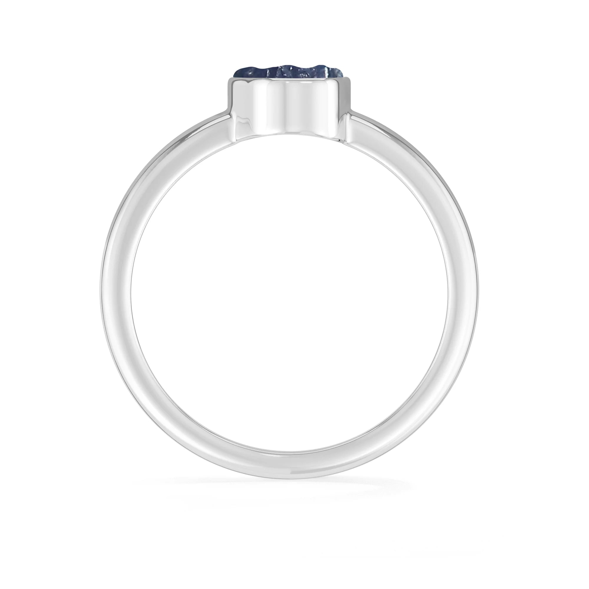 blue sapphire bezel-set ring