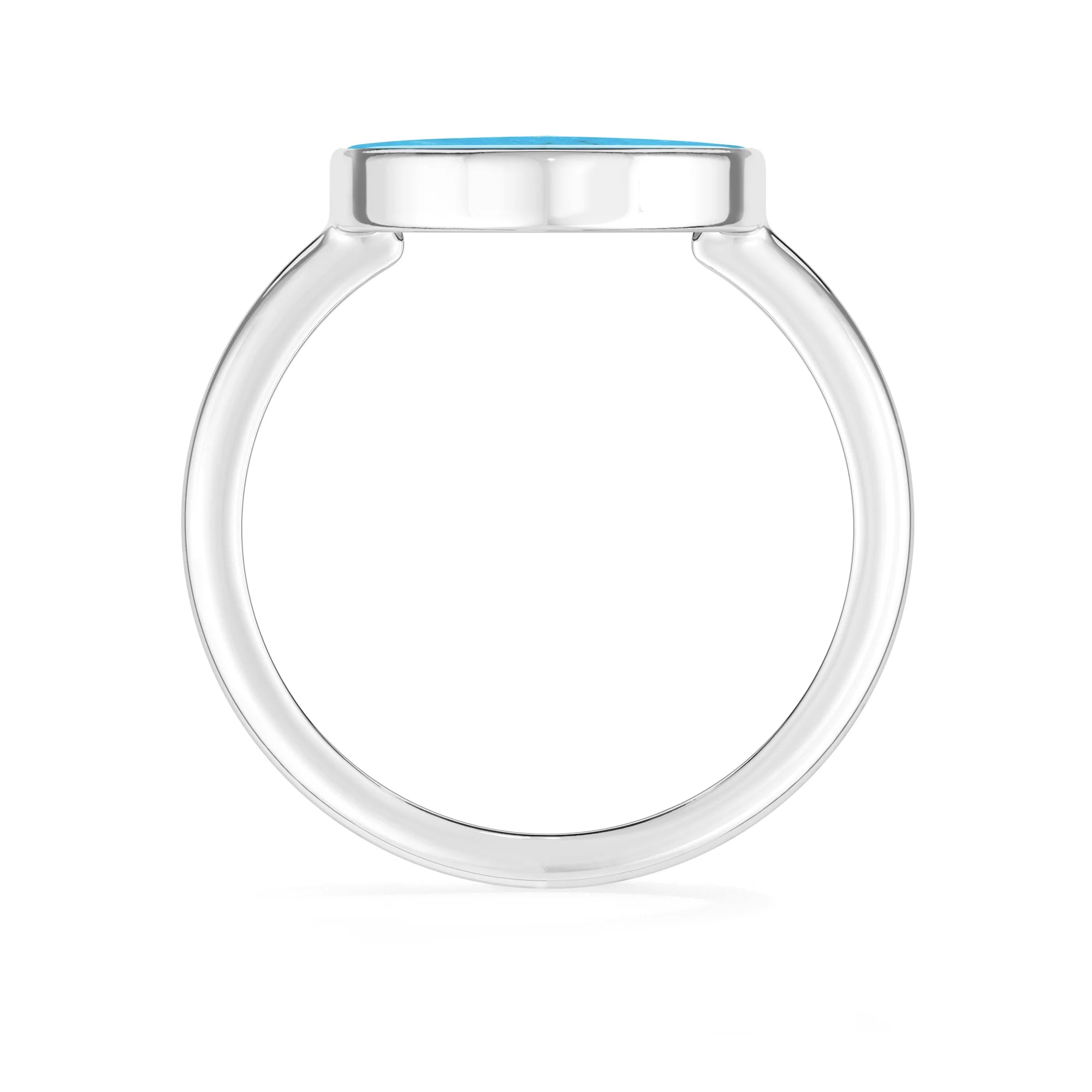 turquoise bezel-set ring