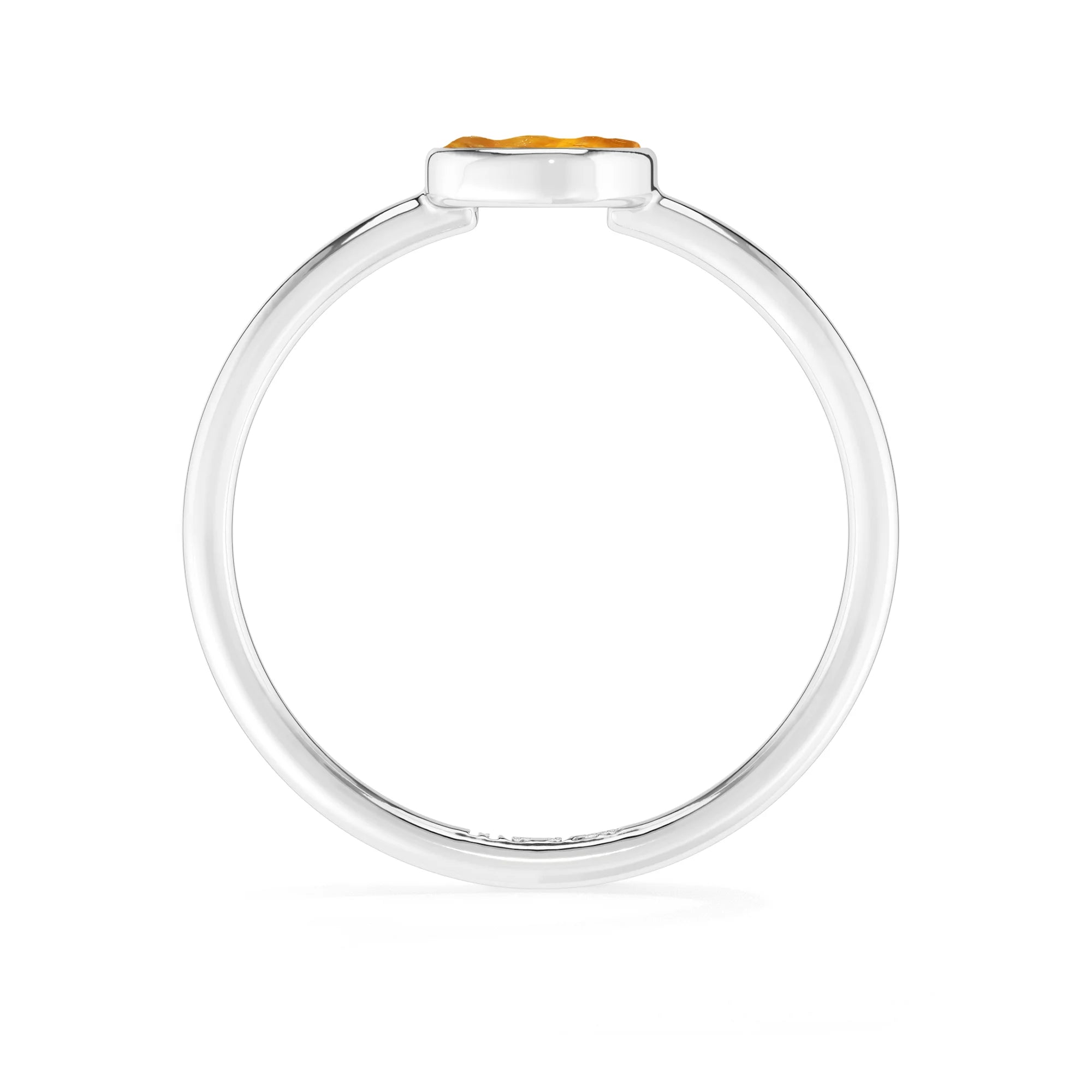 citrine stackable bezel-set ring