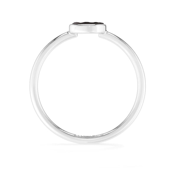 shungite stackable bezel-set ring