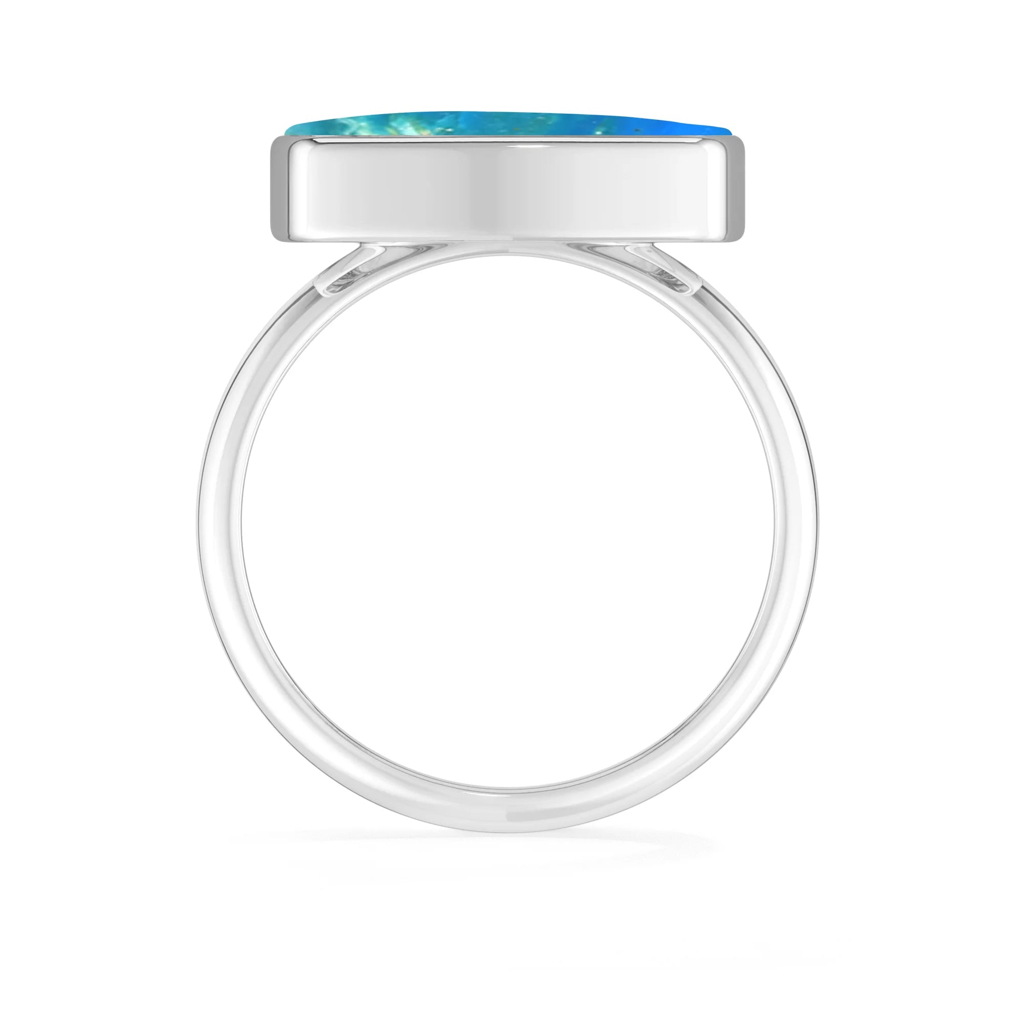 peruvian-opal bezel-set ring