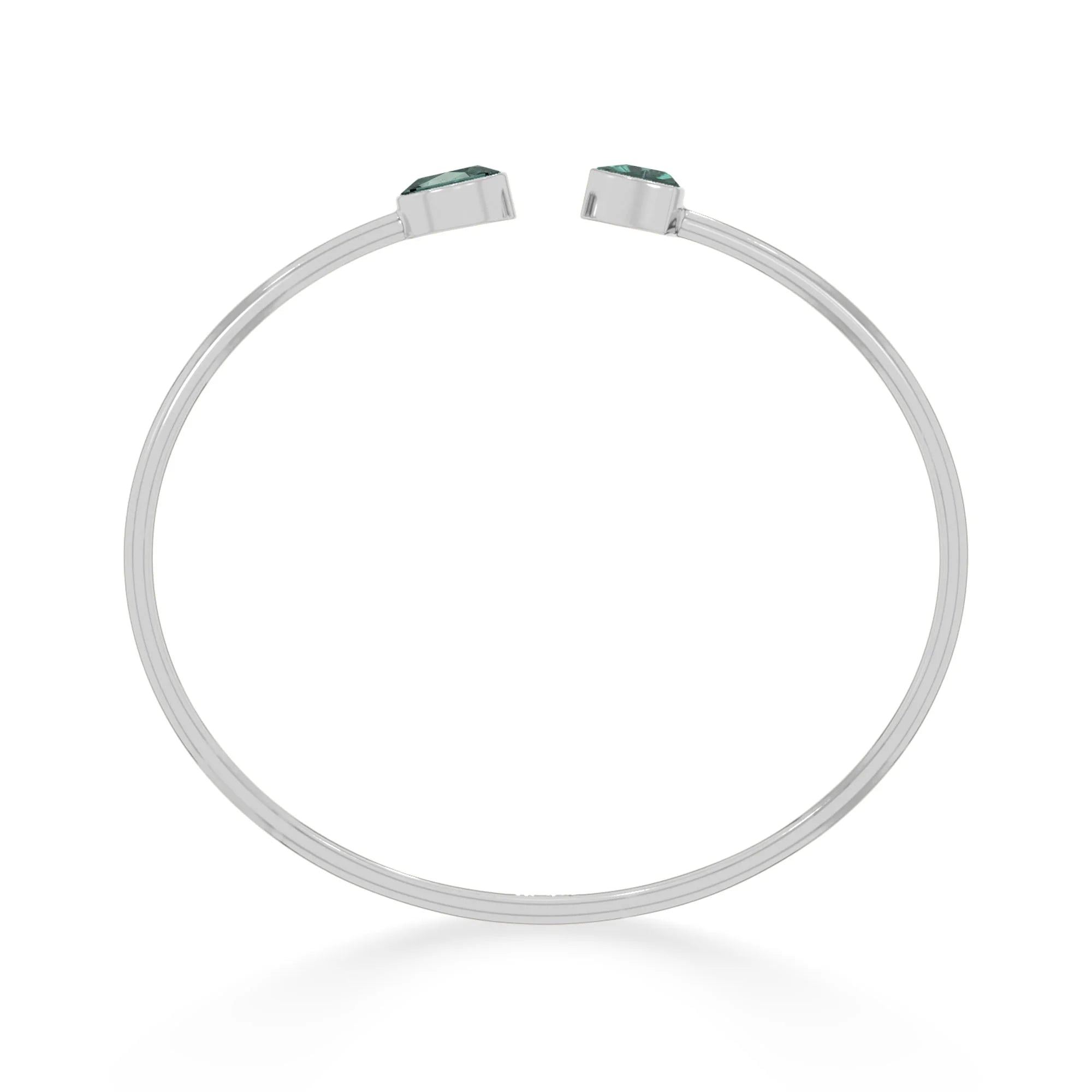 green tourmaline cut bracelet
