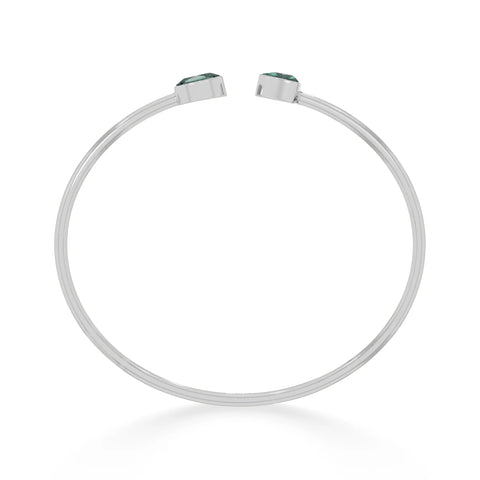 green tourmaline cut bracelet