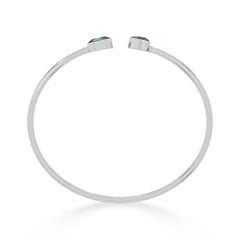 green tourmaline cut bracelet