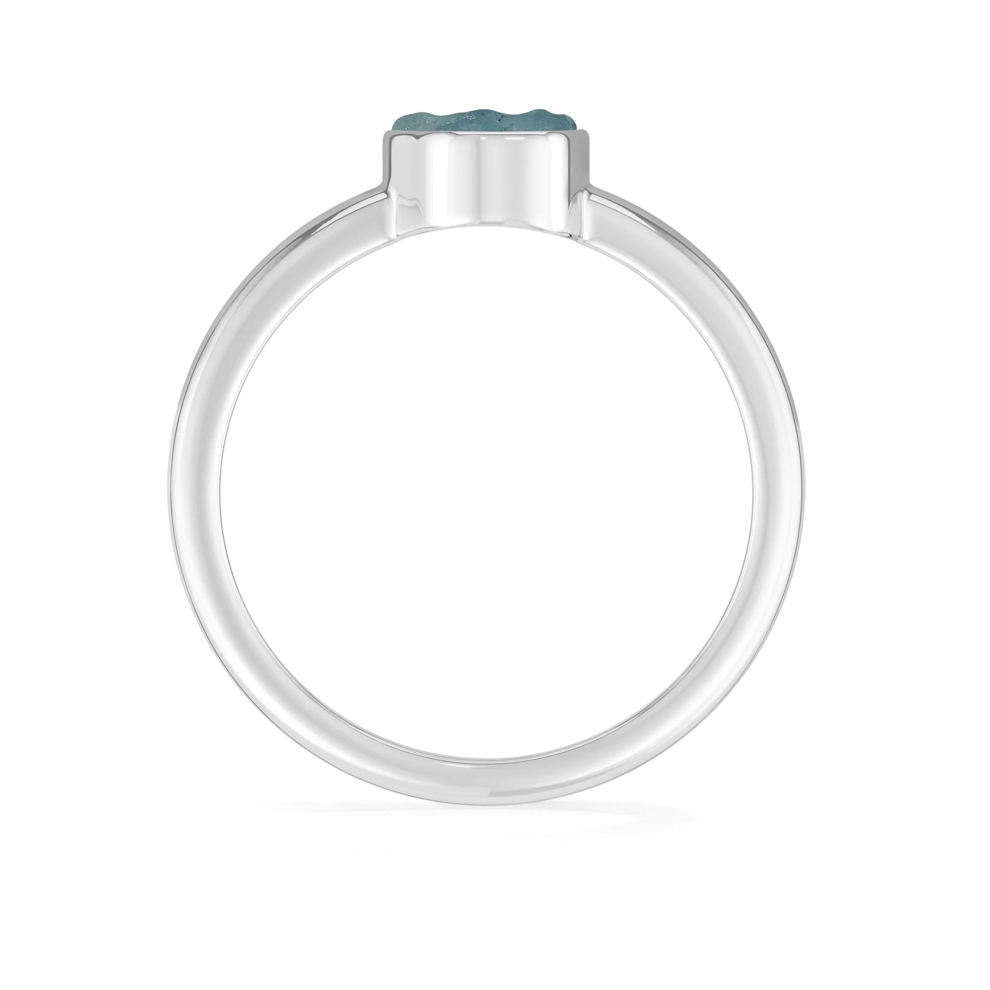 aquamarine bezel-set ring