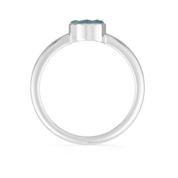 aquamarine bezel-set ring