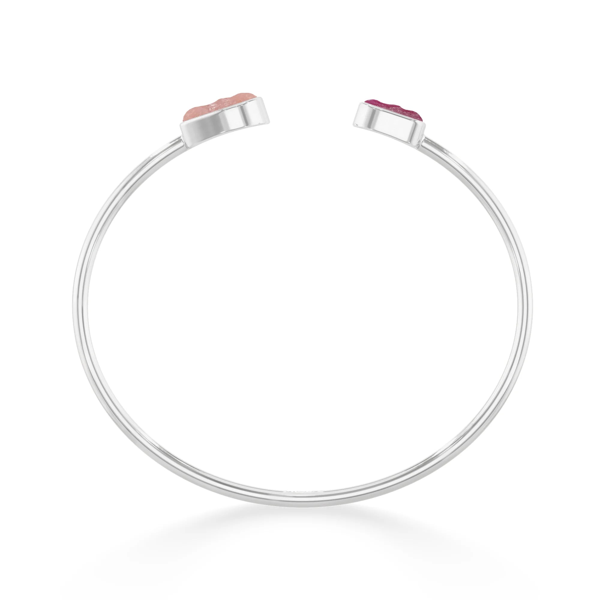 rose quartz ruby twister bracelet
