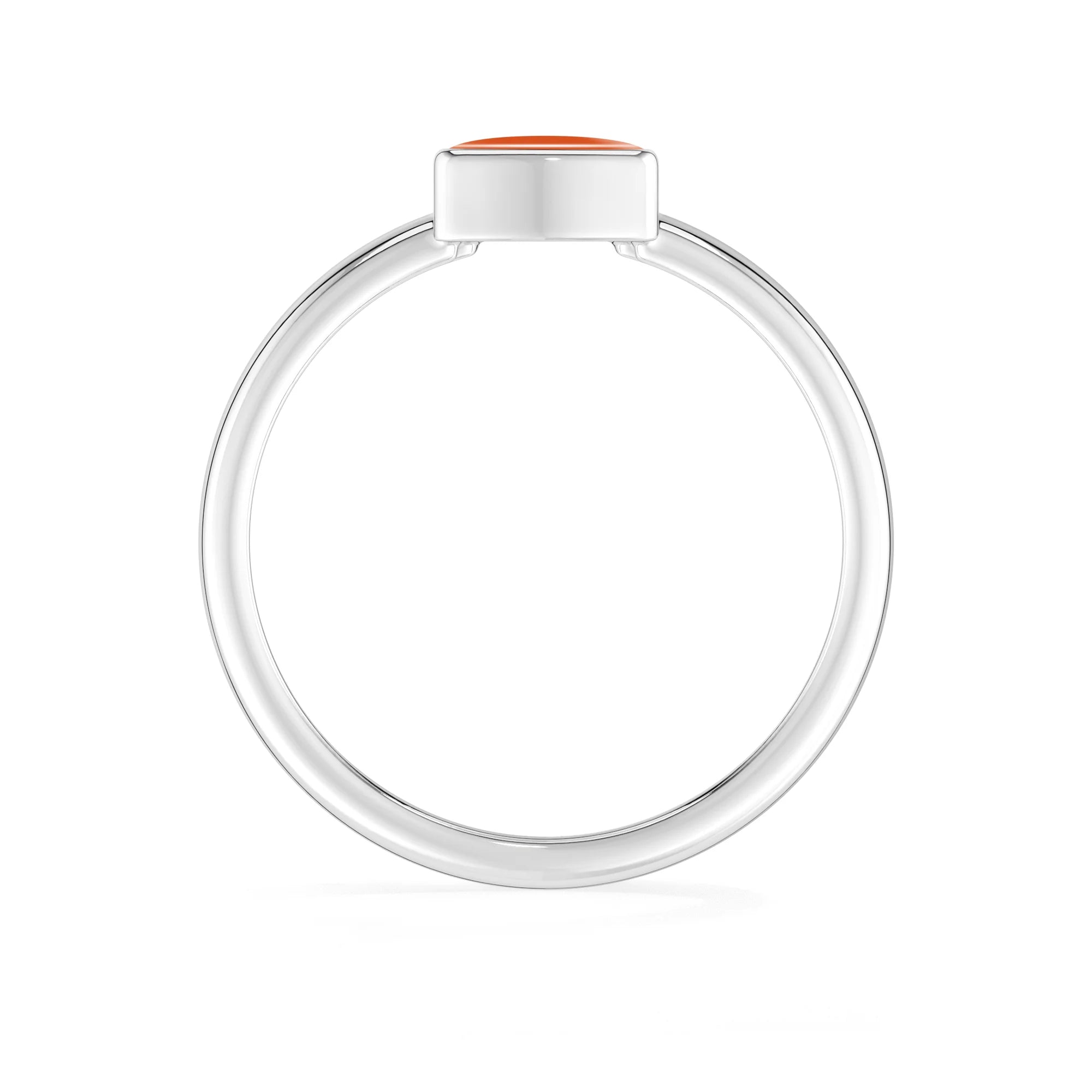 carnelian bezel-set ring