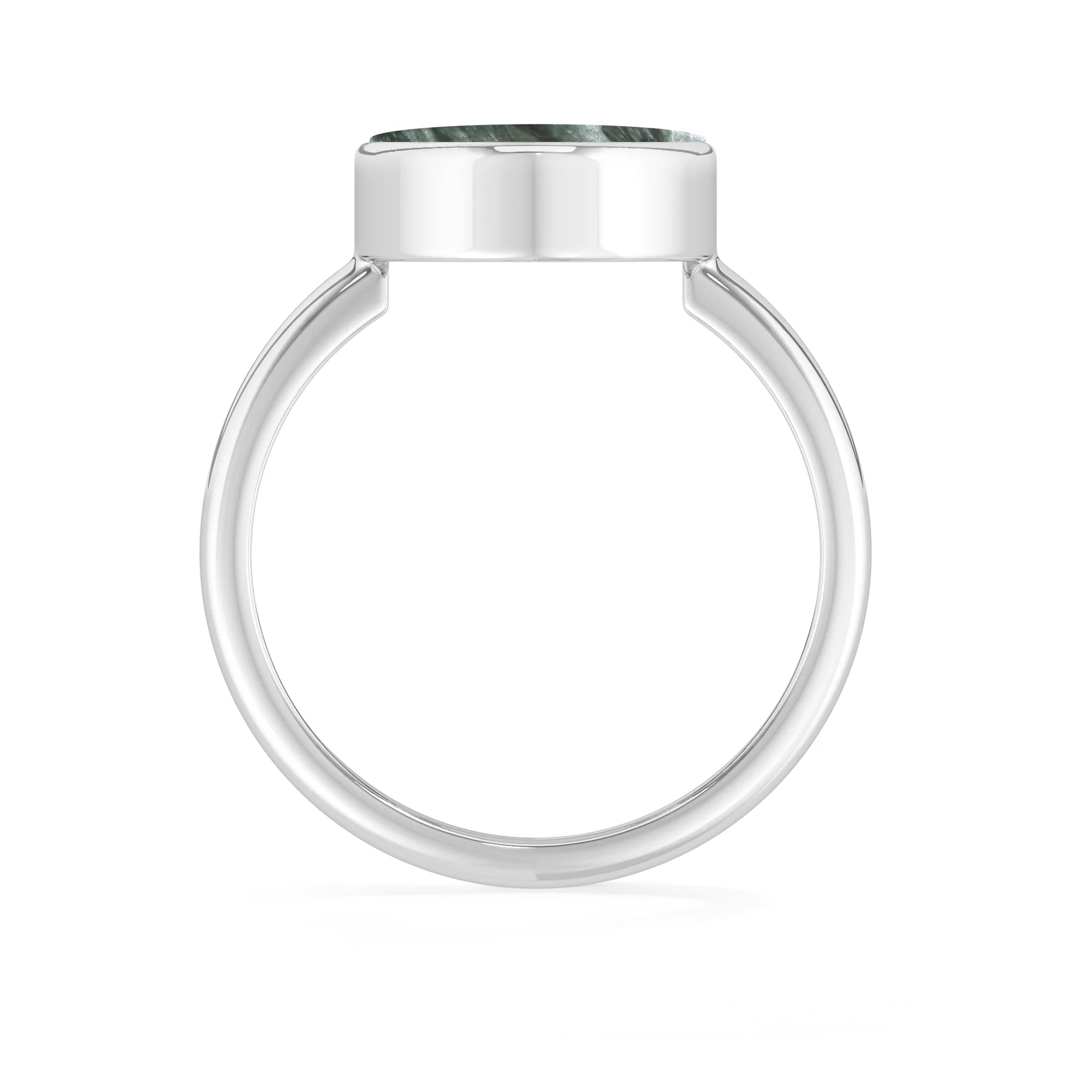 seraphinite bezel-set ring