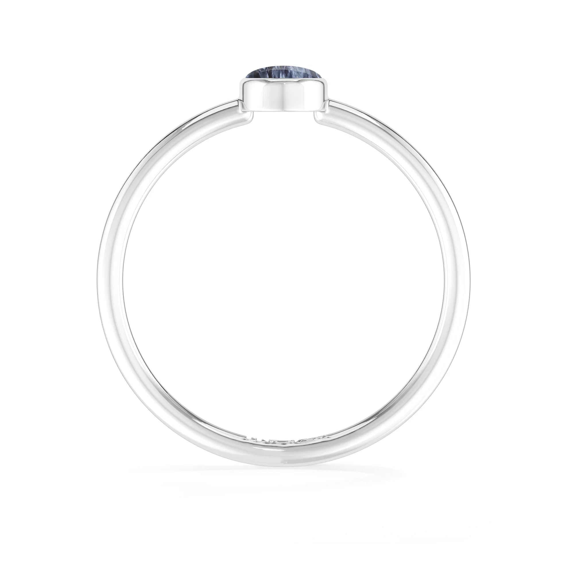 pietersite stackable bezel-set ring