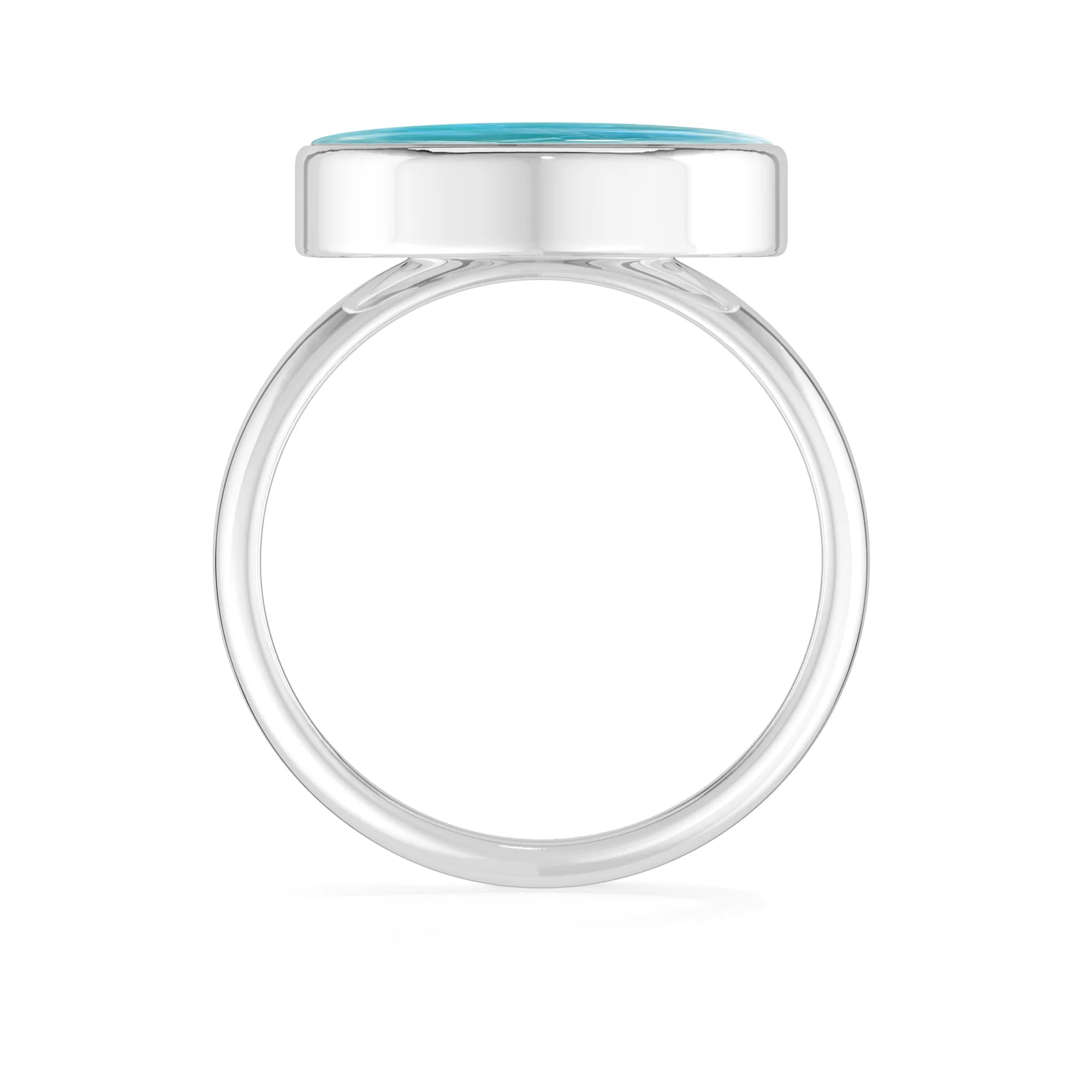 green-moonstone bezel-set ring