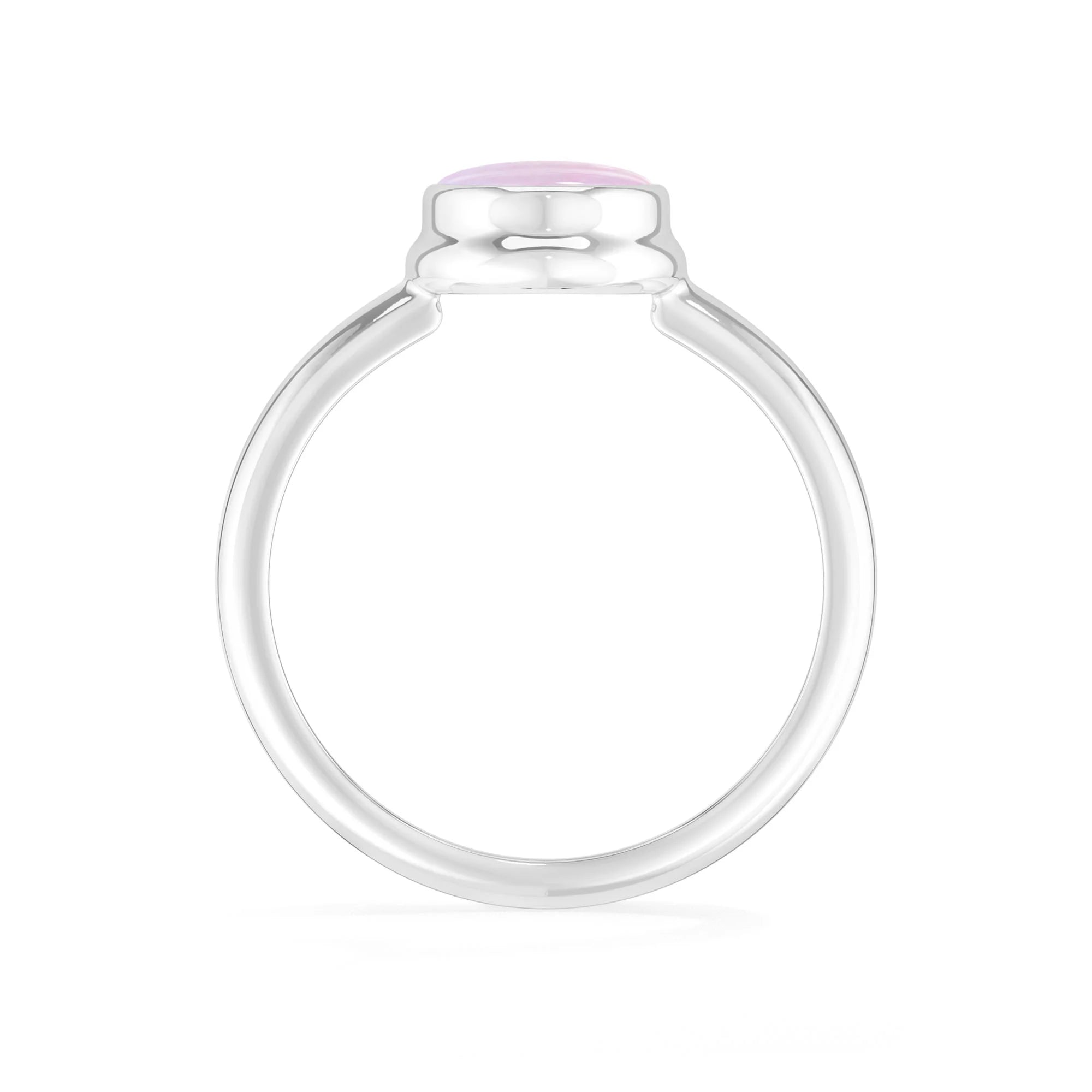 pink-moonstone bezel-set ring