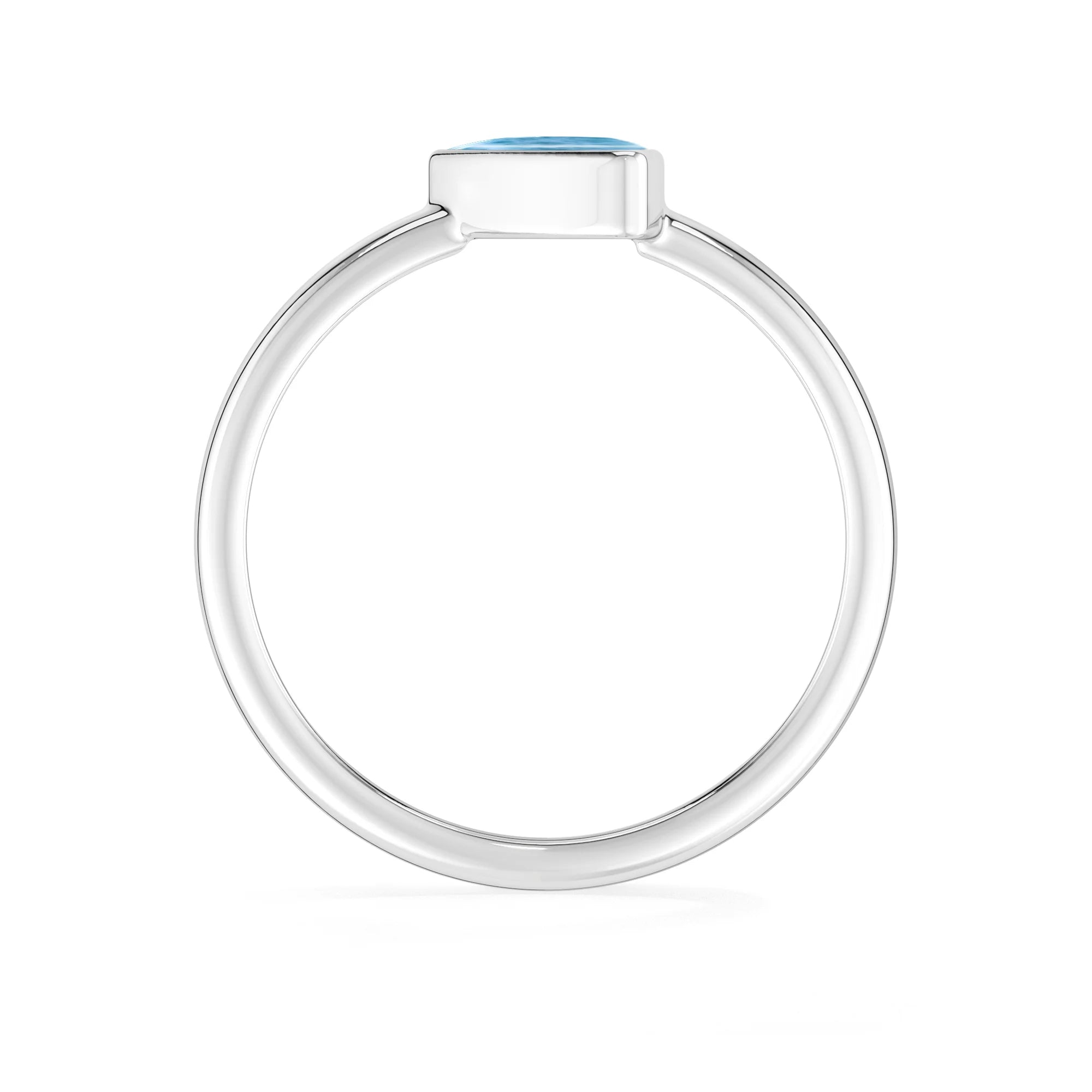 larimar bezel-set ring