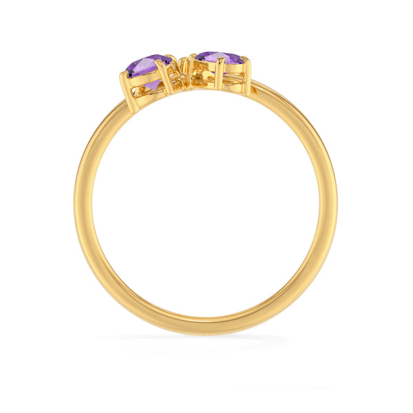 amethyst prong-set ring