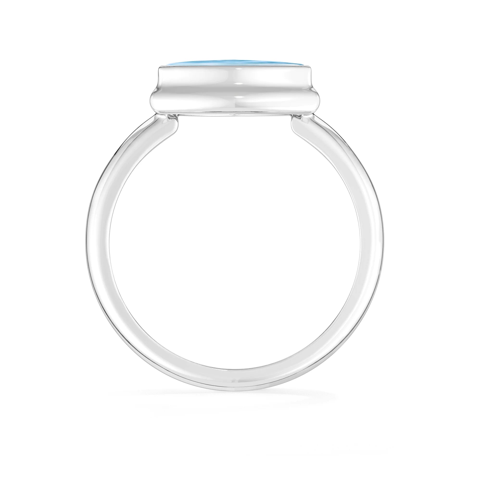 larimar bezel-set ring