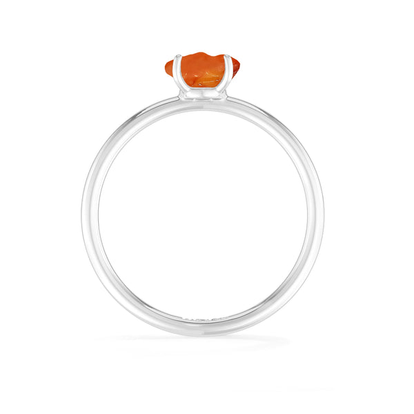 carnelian stackable prong-set ring